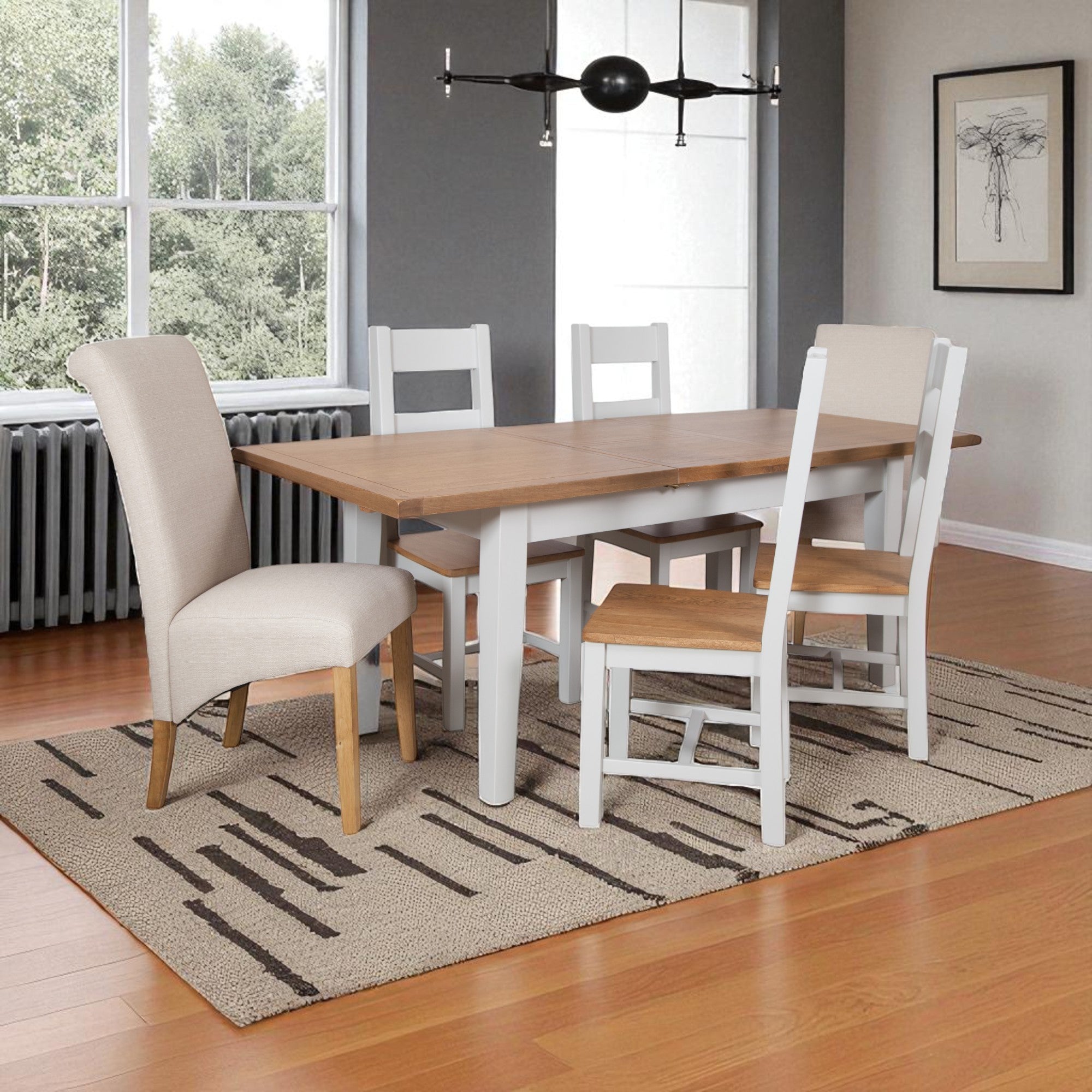 Melbourne French Grey 1.6M- 2.1M Extending Dining Table