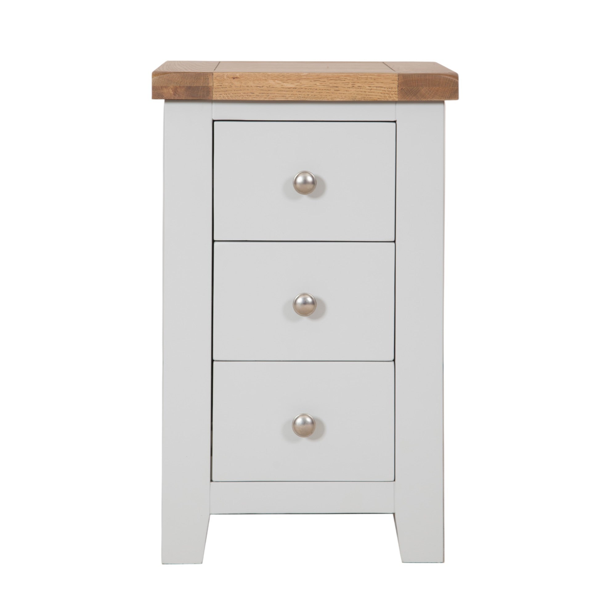 Melbourne French Grey 3 Drawer Bedside