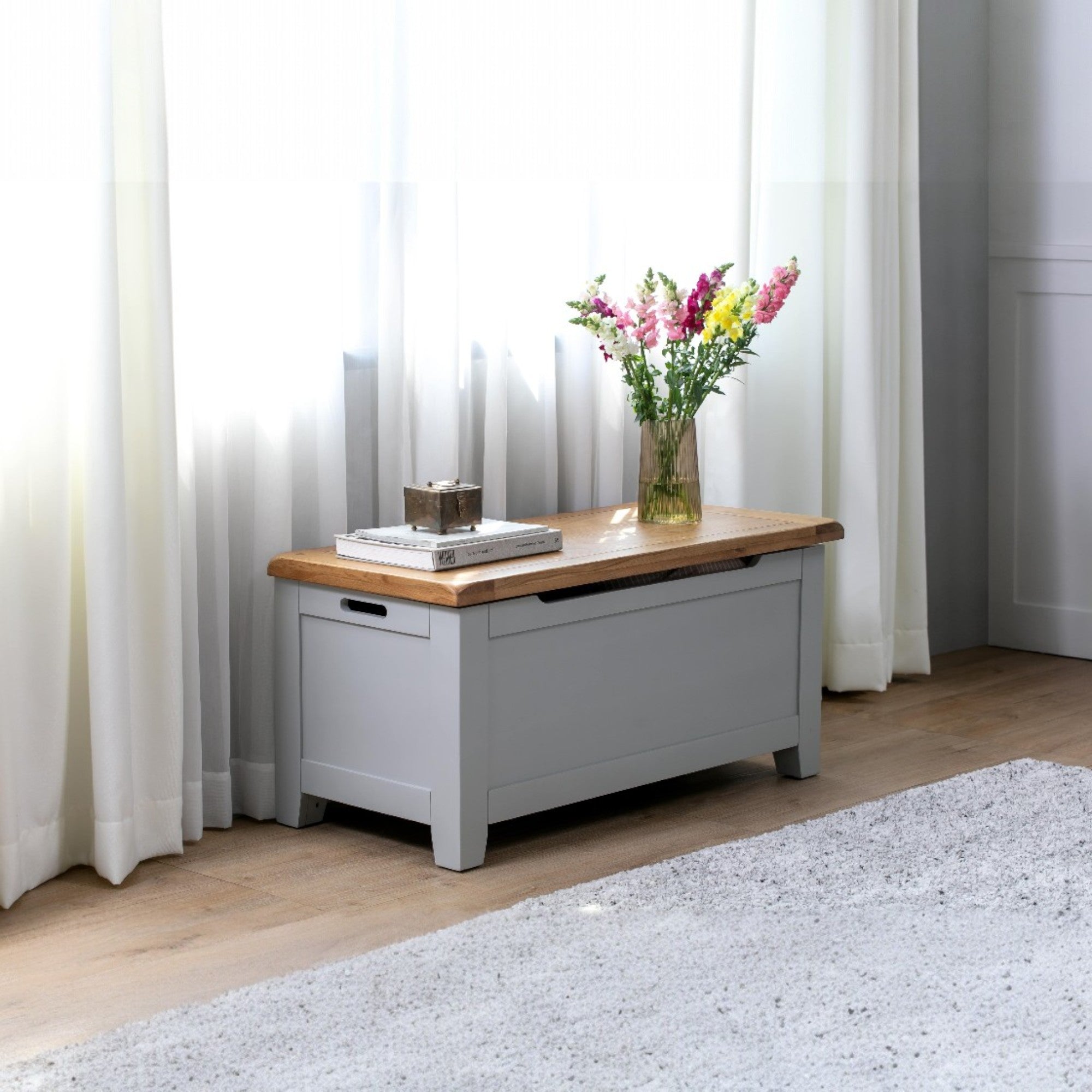 Melbourne French Grey Blanket Box
