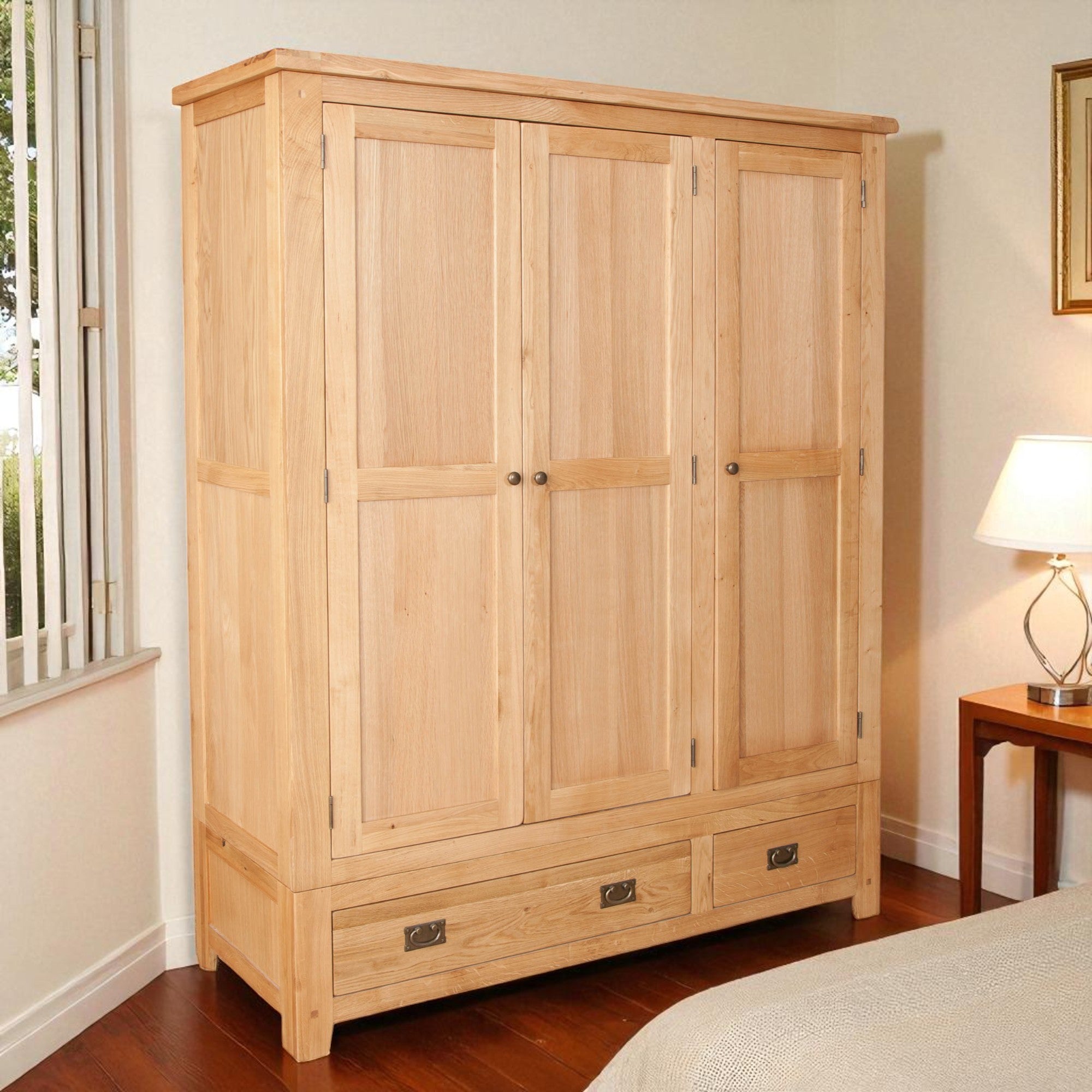 Melbourne Natural 3 Door Wardrobe