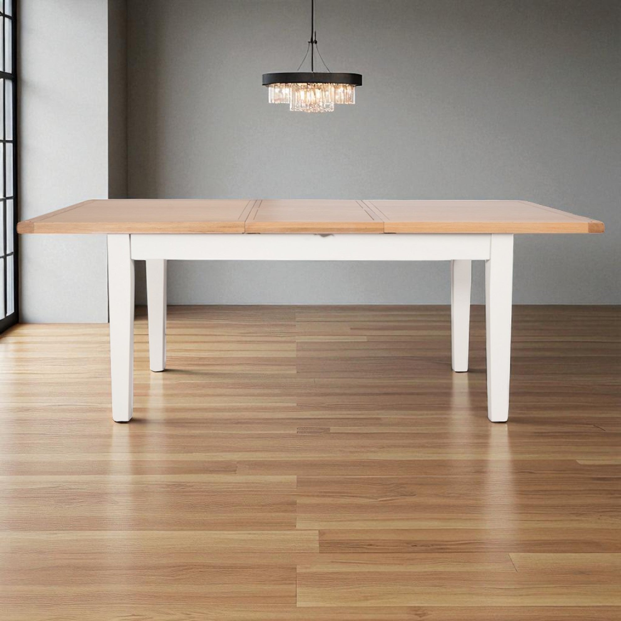 Melbourne White 1.2M–1.6M Extending Dining Table