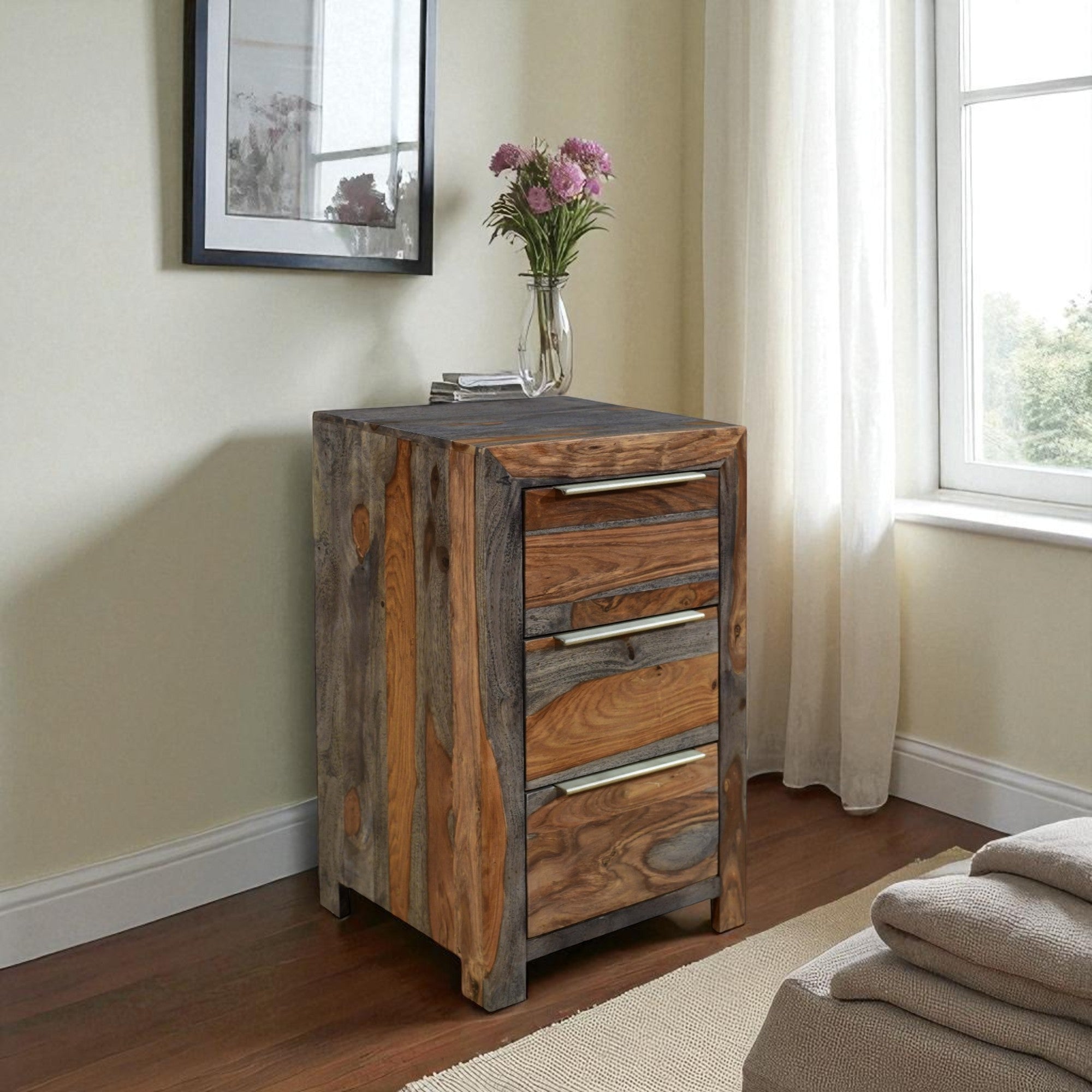 Goa Bedroom 3 Drawer Bedside