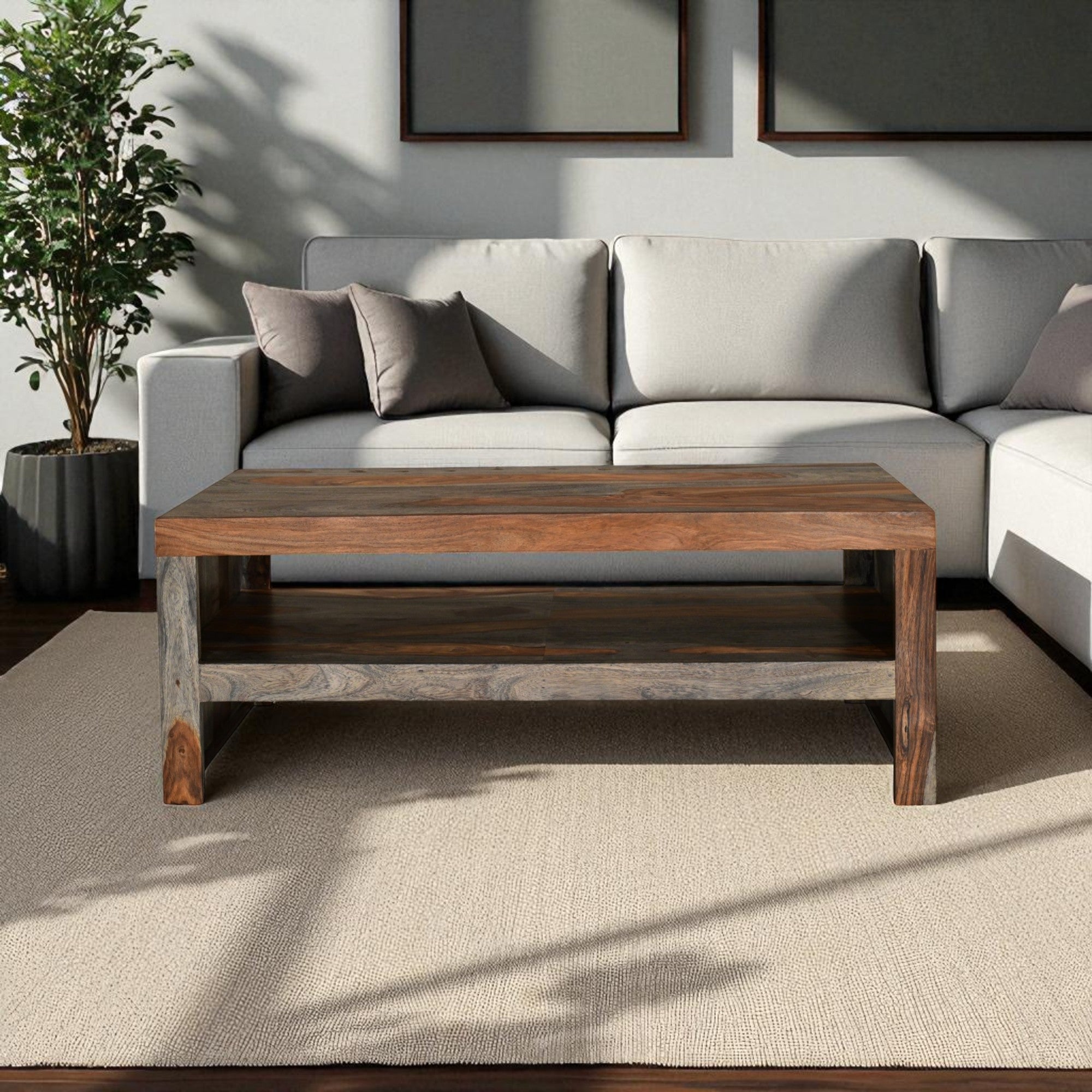 Cube Goa Coffee Table with Shelf