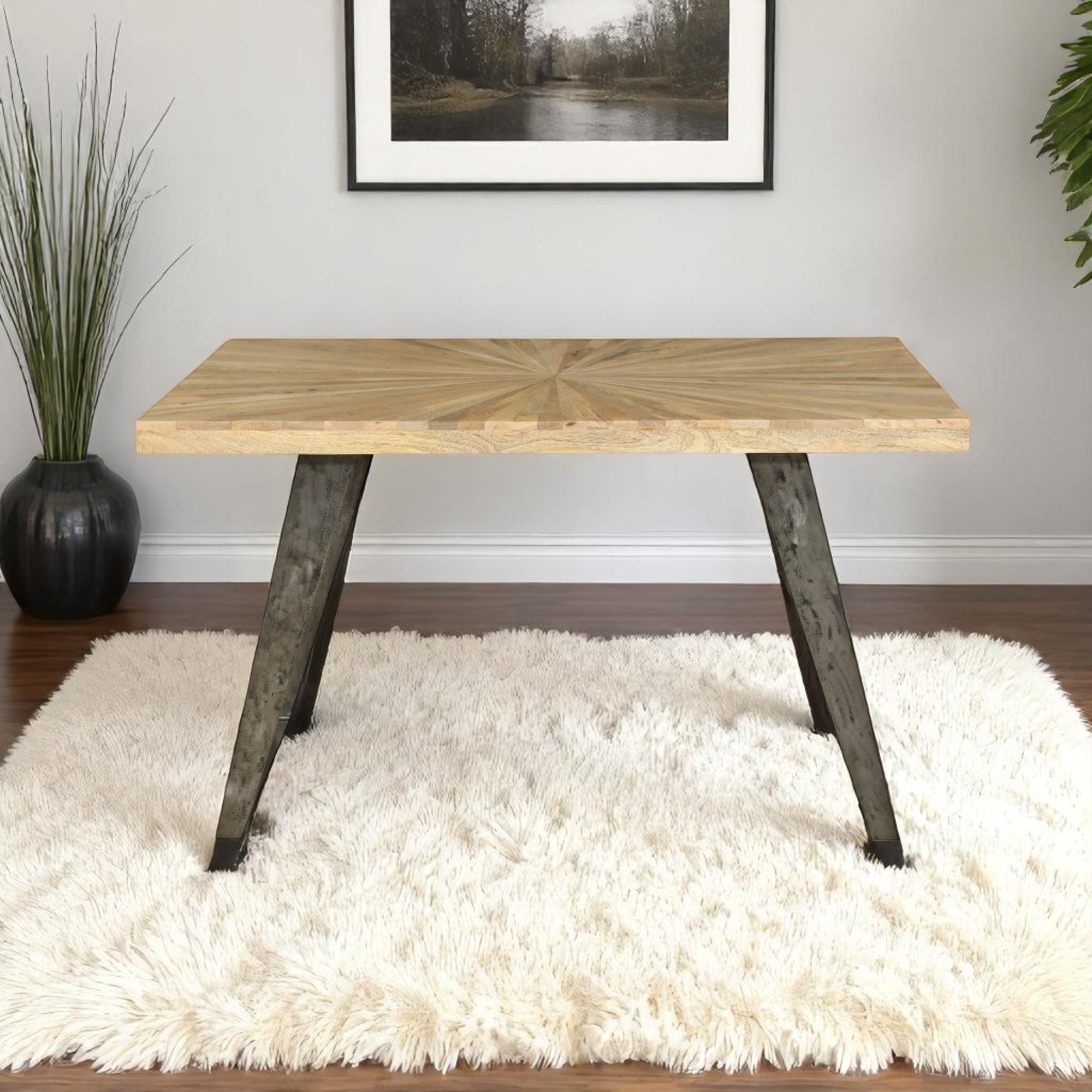 Sunburst 1.35M Rectangular Dining Table