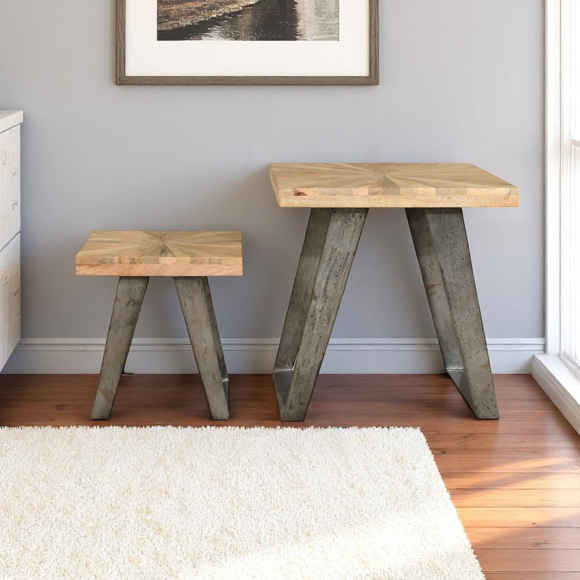 Sunburst Nest of Two Tables