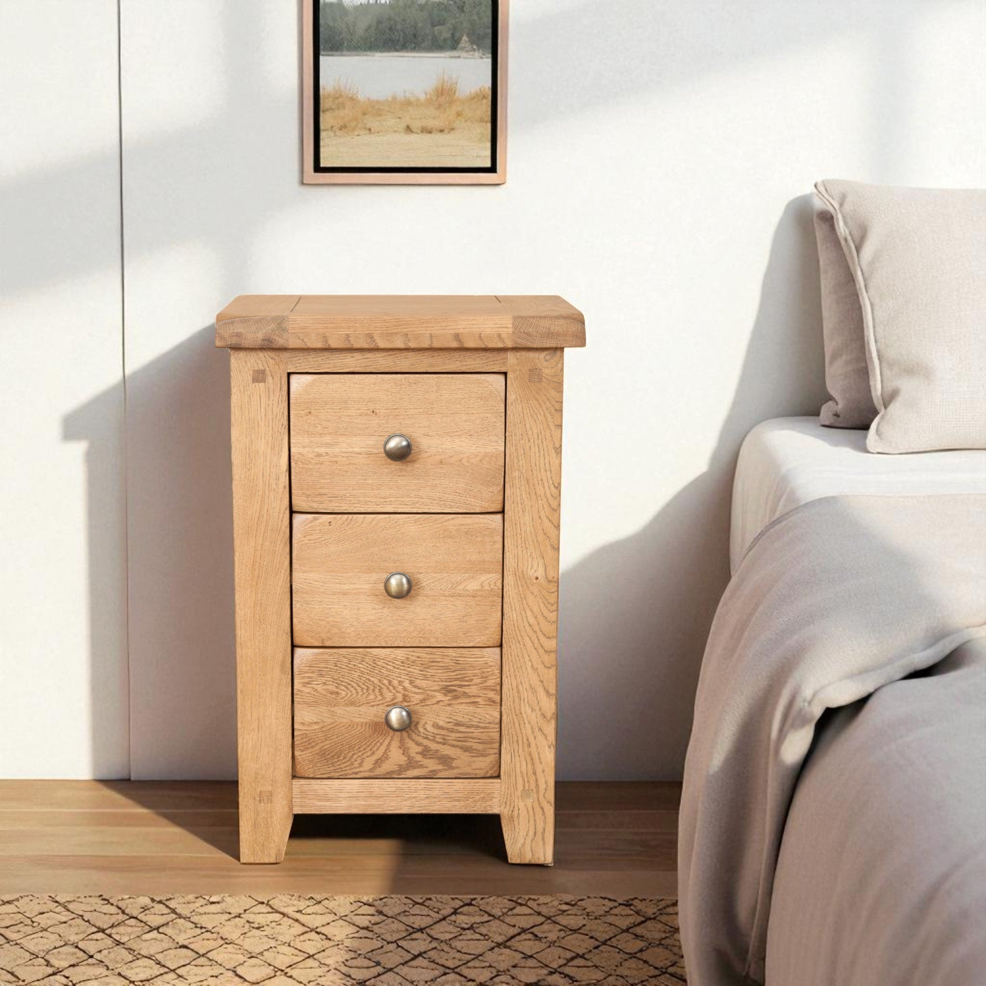 Melbourne Country 3 Drawer Bedside