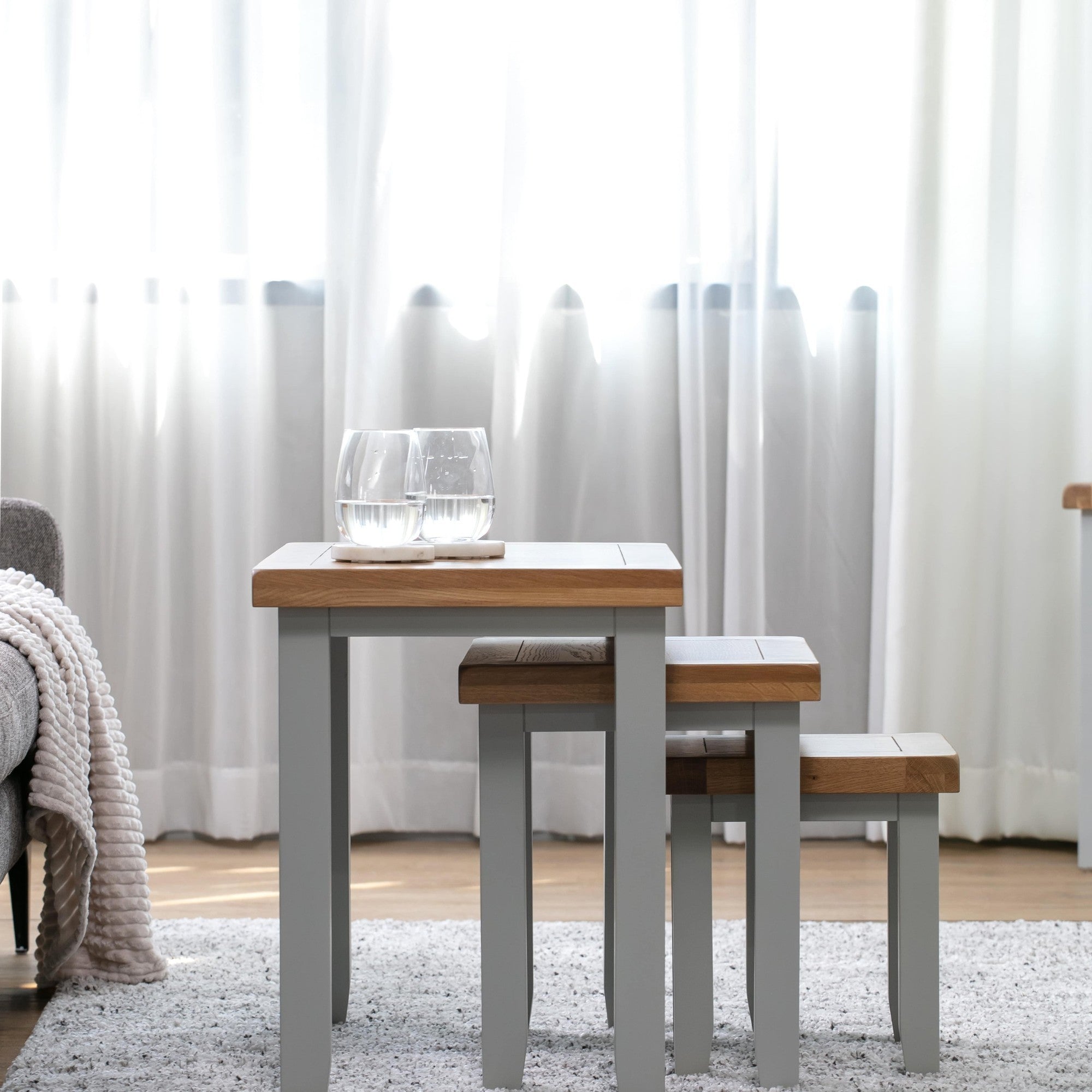 Melbourne French Grey Nest of Tables