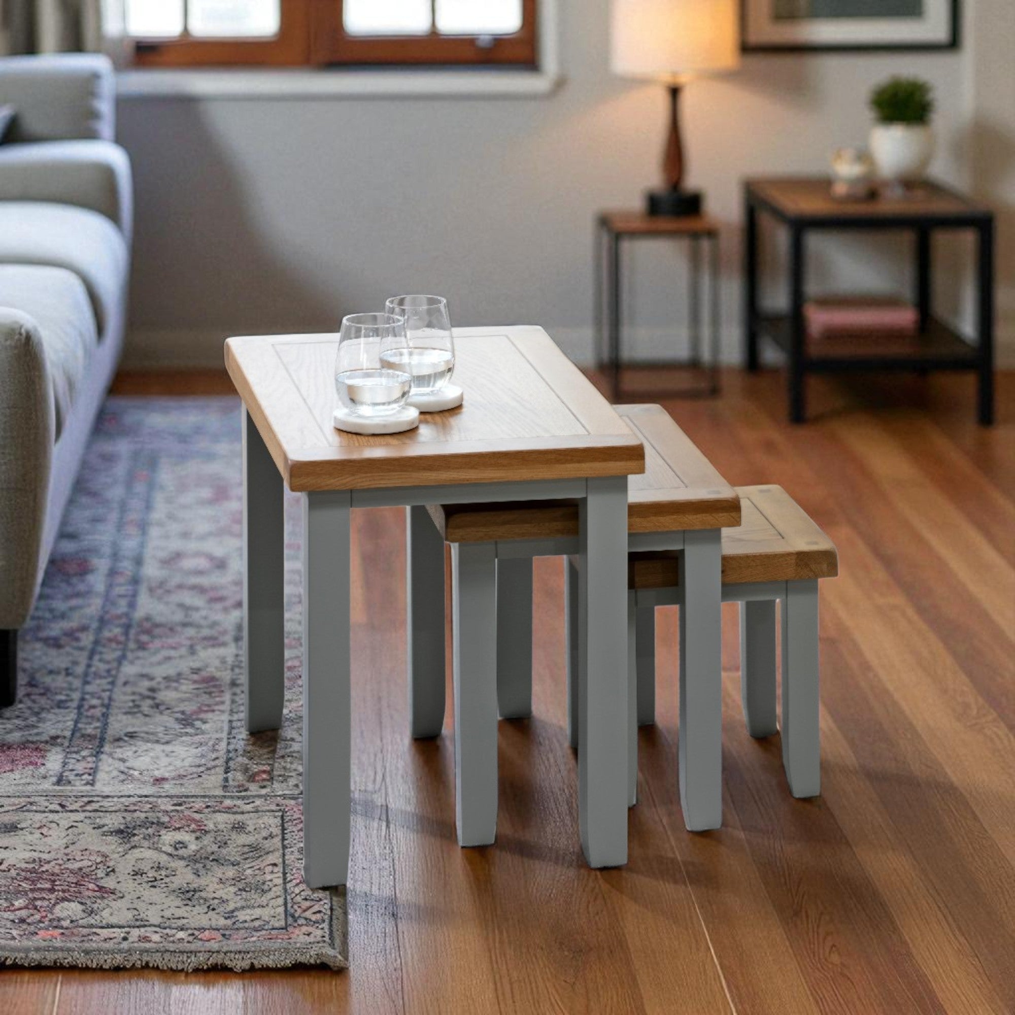 Melbourne French Grey Nest of Tables