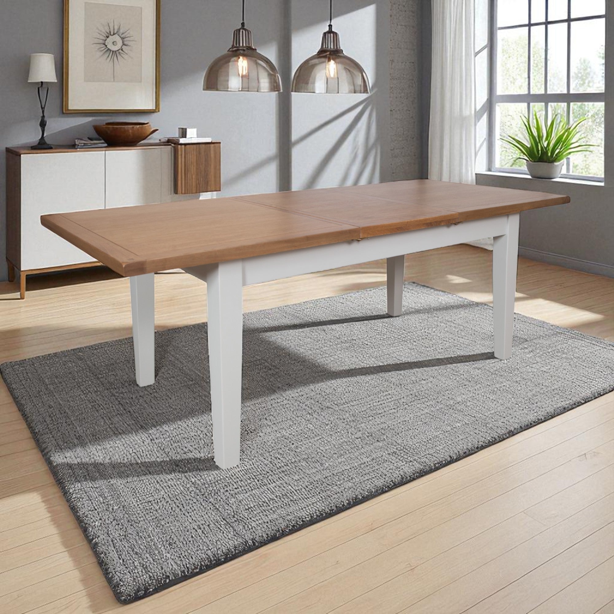 Melbourne French Grey 1.6M- 2.1M Extending Dining Table