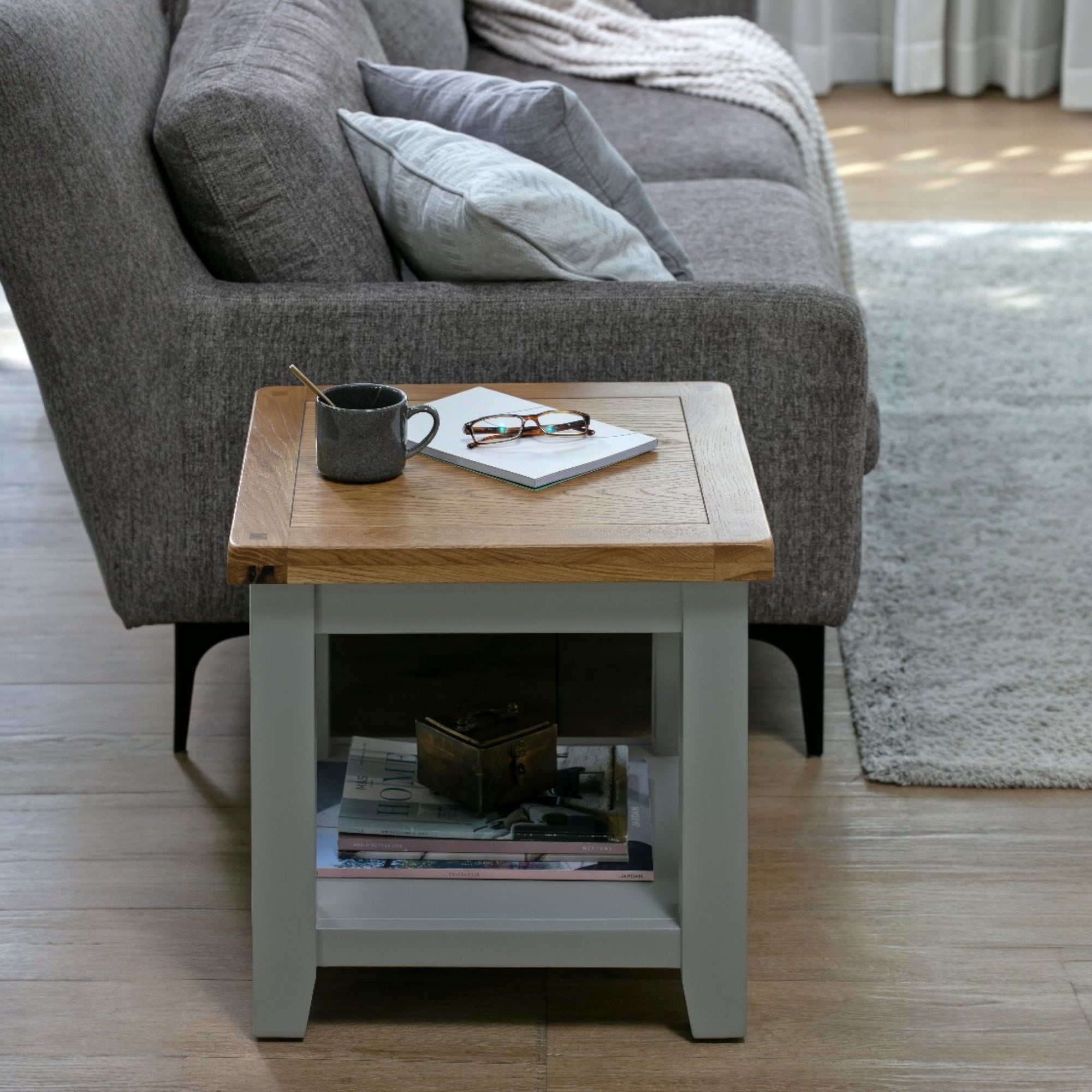 Melbourne French Grey Lamp Table