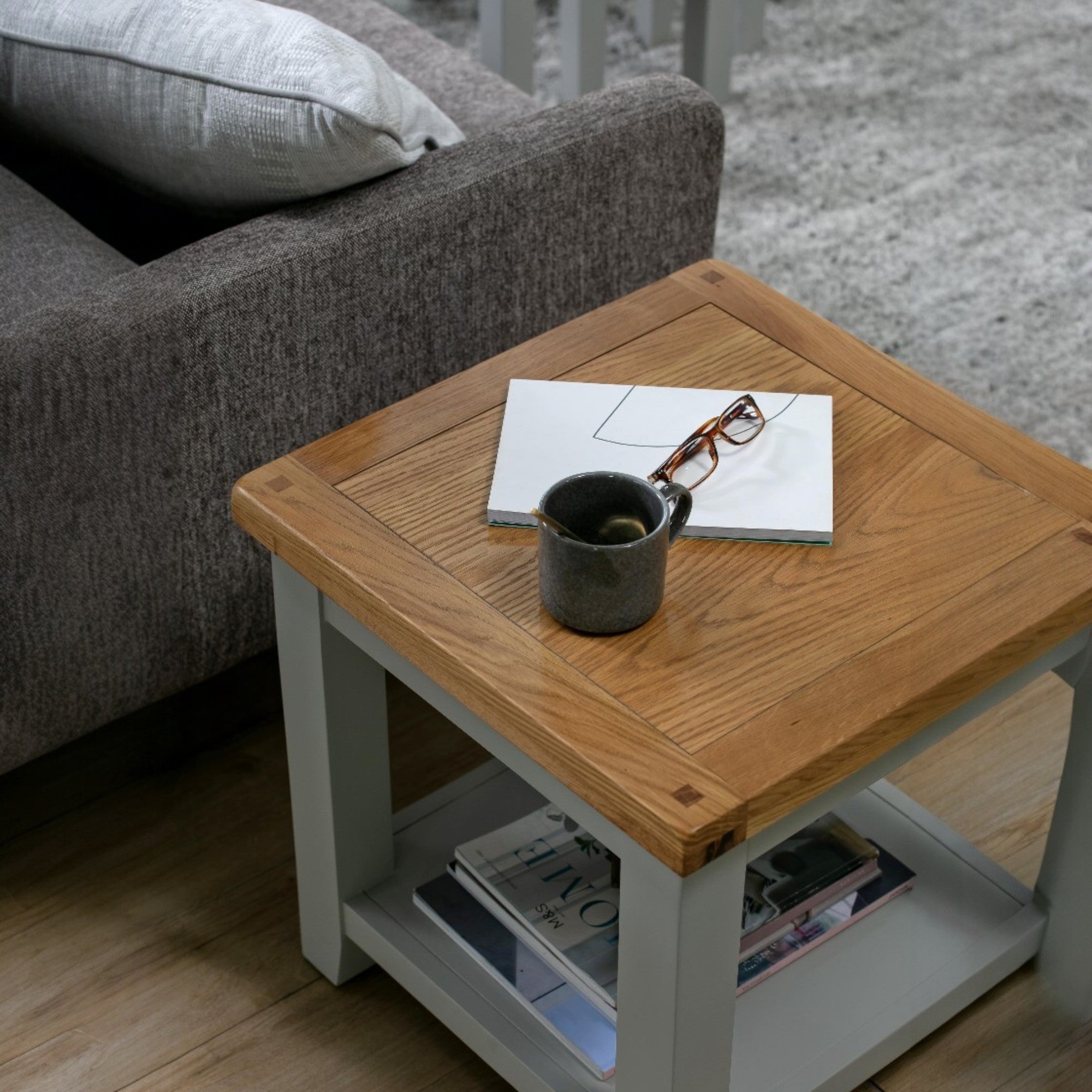 Melbourne French Grey Lamp Table