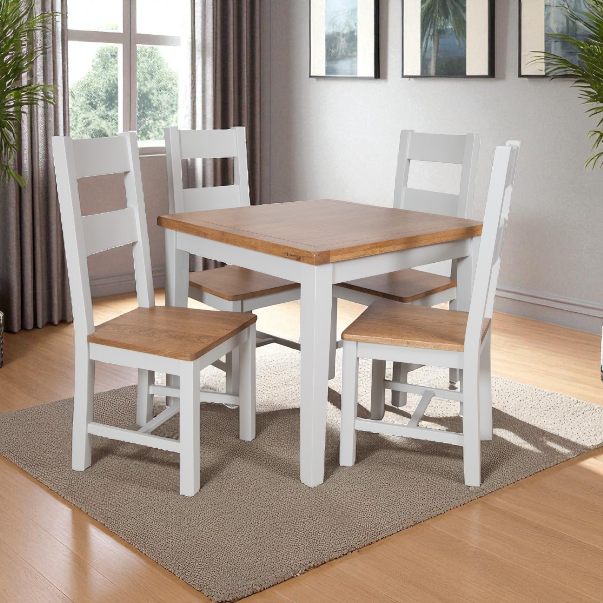 Melbourne French Grey 90x90 Dining Table
