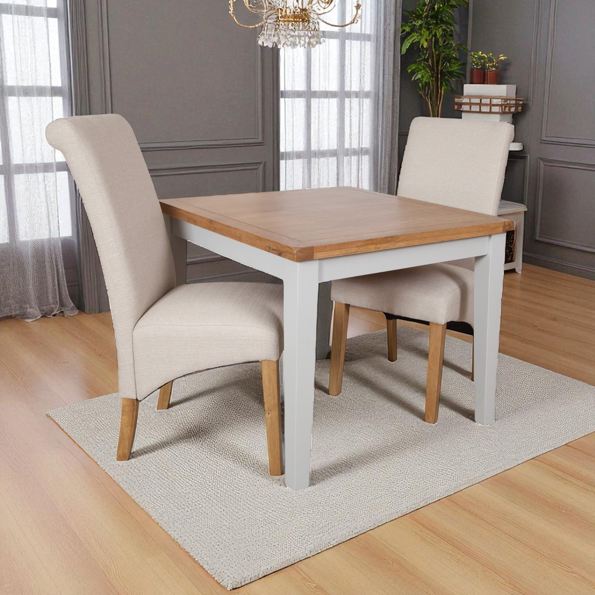 Melbourne French Grey 90x90 Dining Table