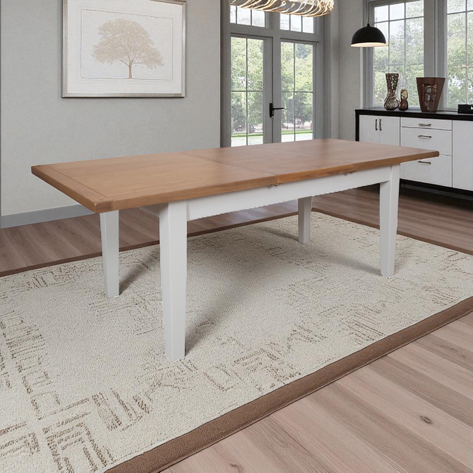 Melbourne French Grey 1.2M - 1.6M Extending Dining Table