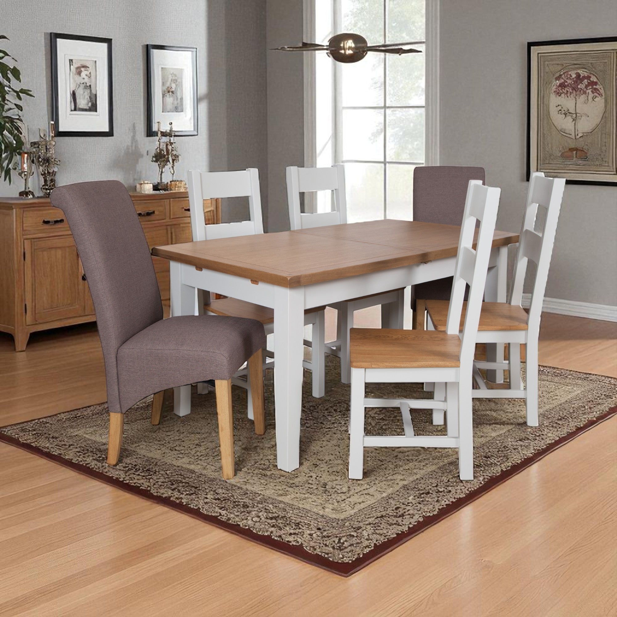 Melbourne French Grey 1.2M - 1.6M Extending Dining Table
