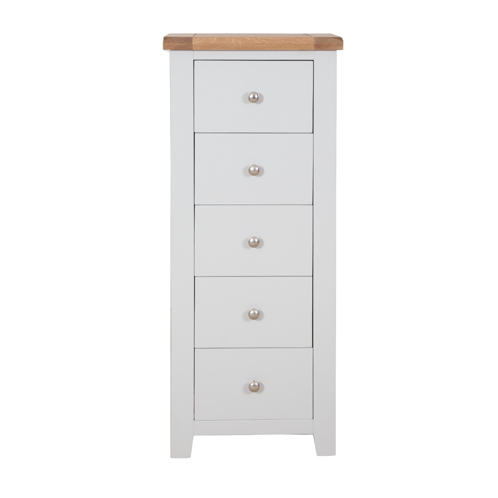 Melbourne French Grey 5 Drawer Tall Chest