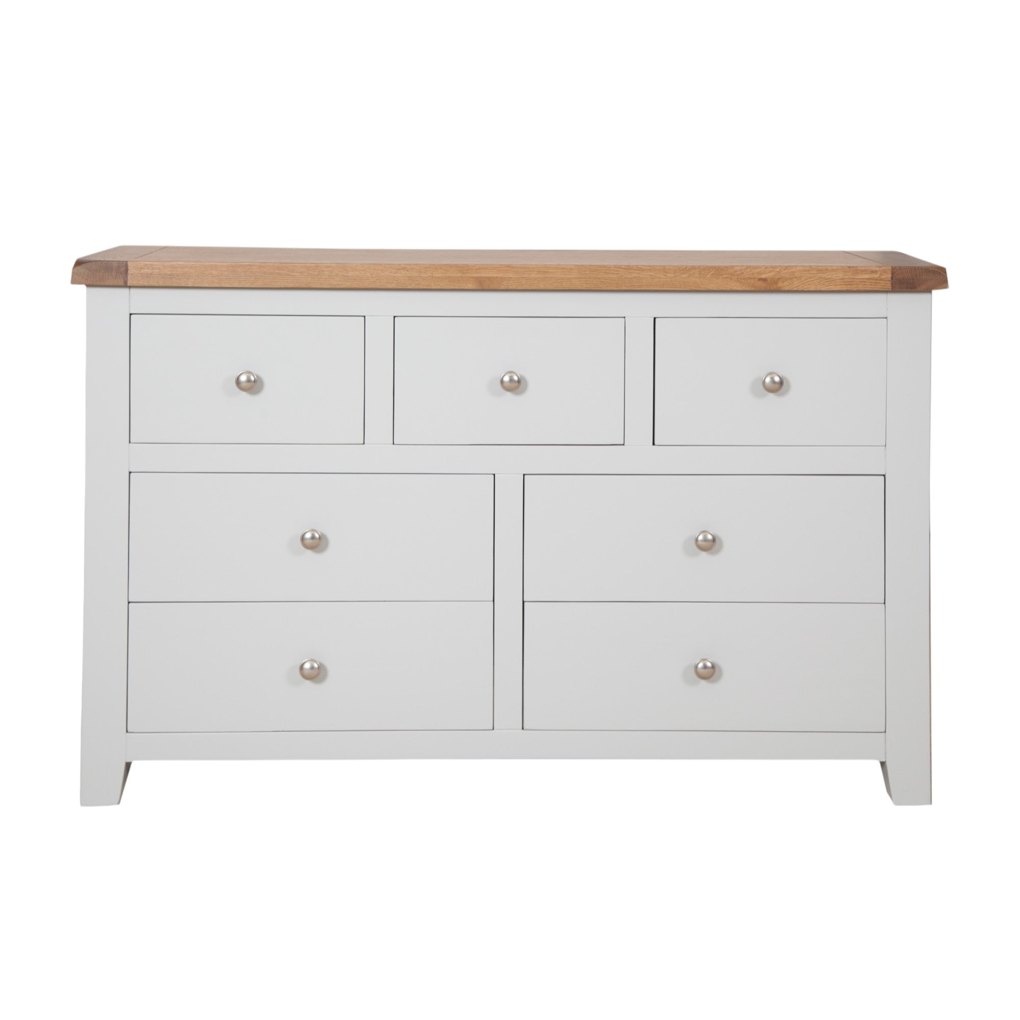 Melbourne French Grey 7 Drawer Wide Chest
