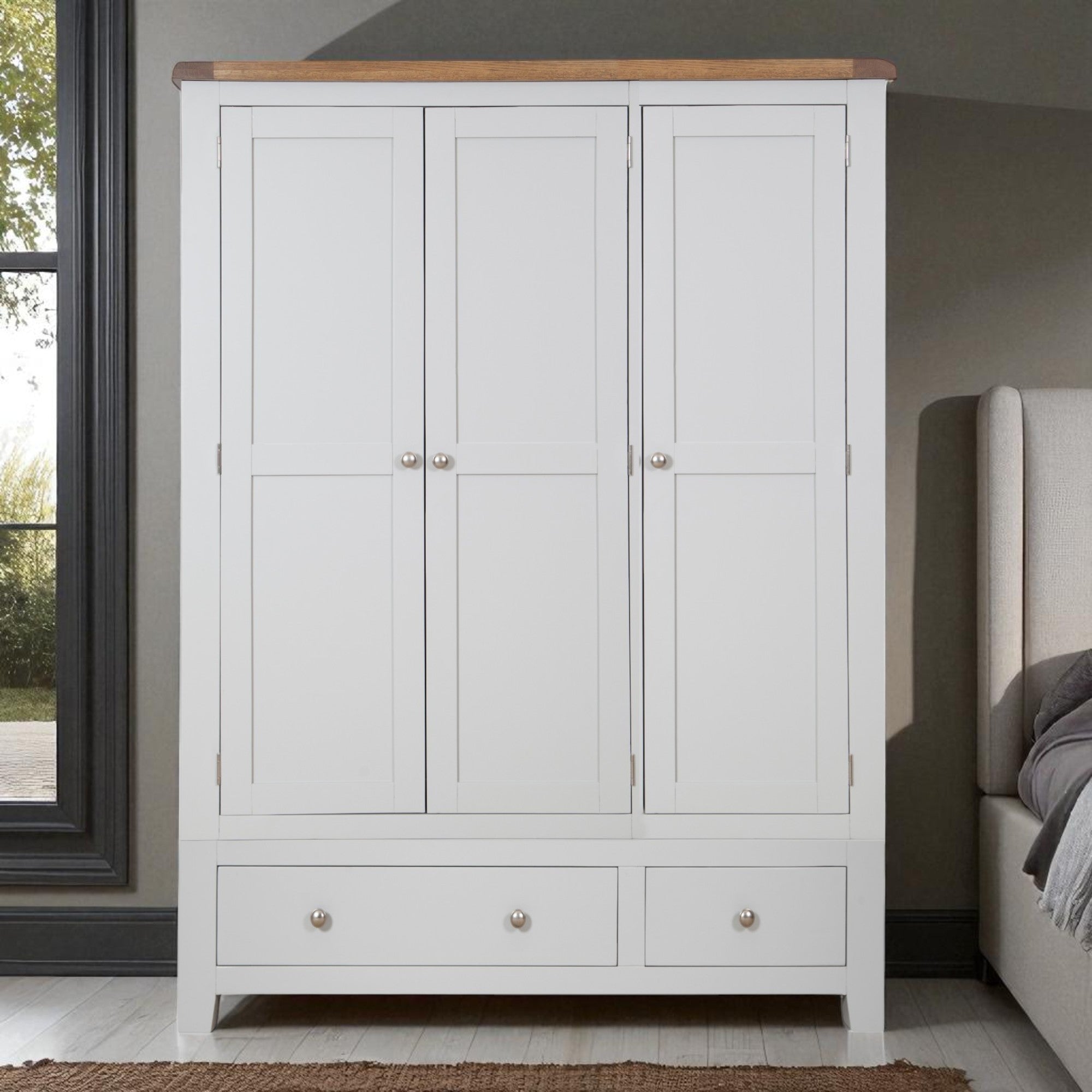 Melbourne French Grey 3 Door Wardrobes