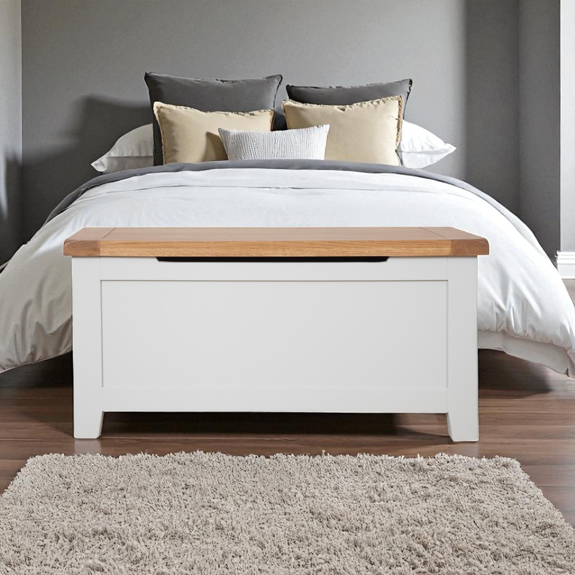Melbourne French Grey Blanket Box