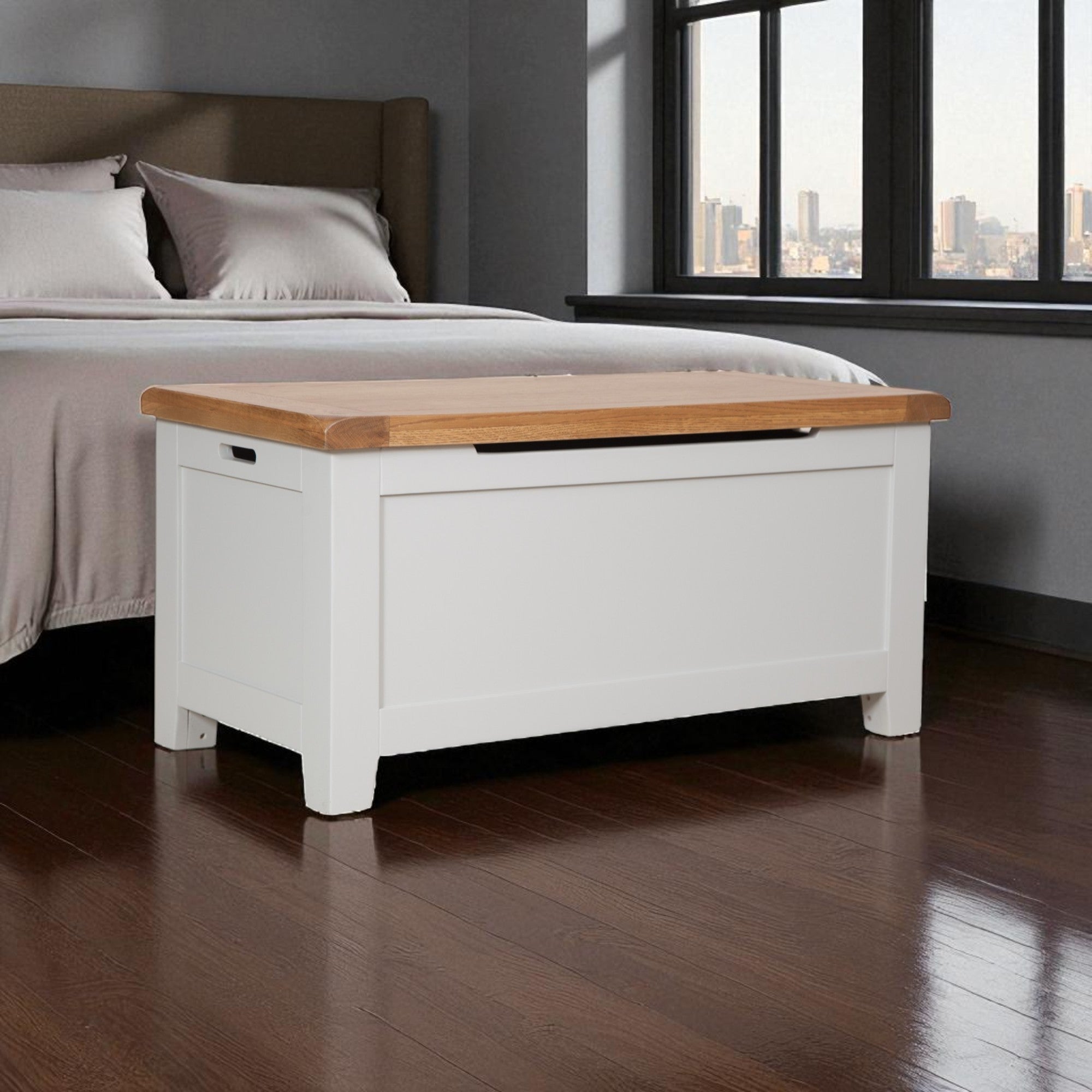 Melbourne French Grey Blanket Box