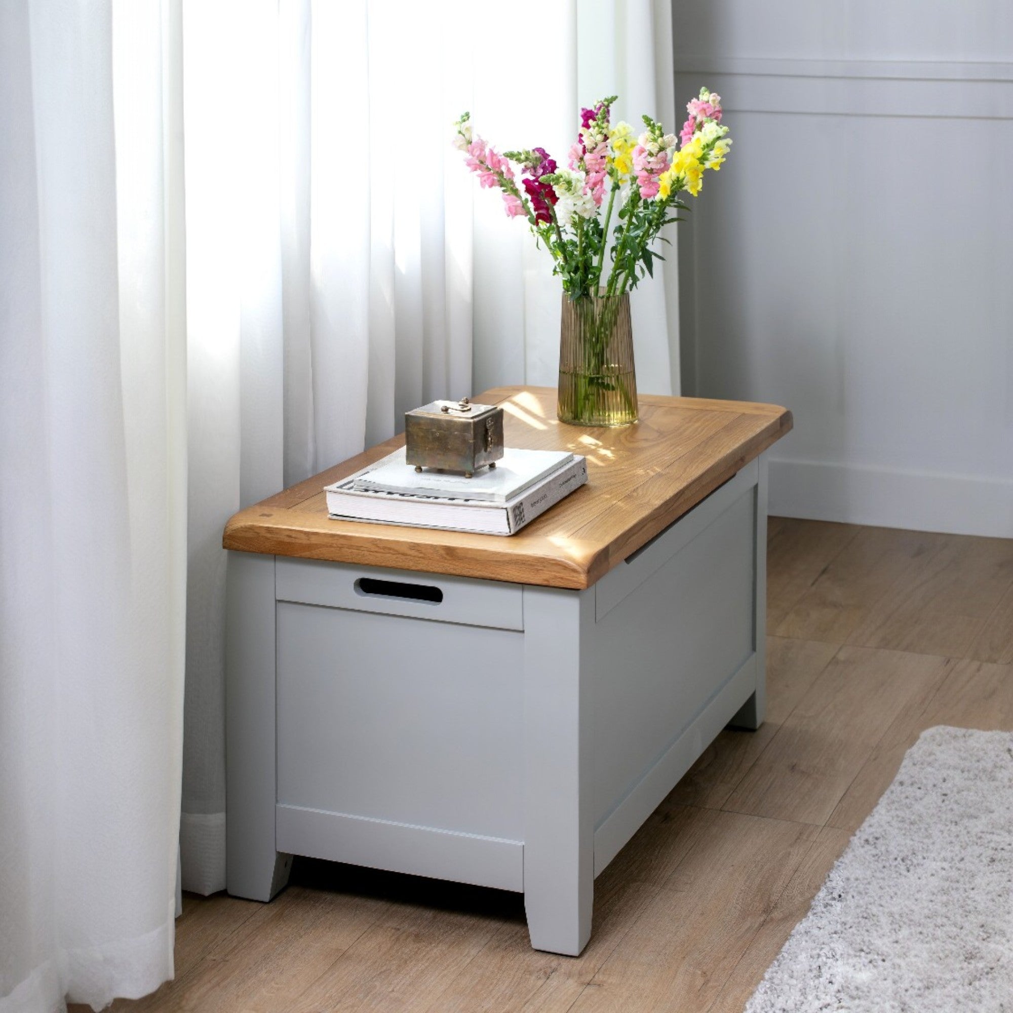 Melbourne French Grey Blanket Box