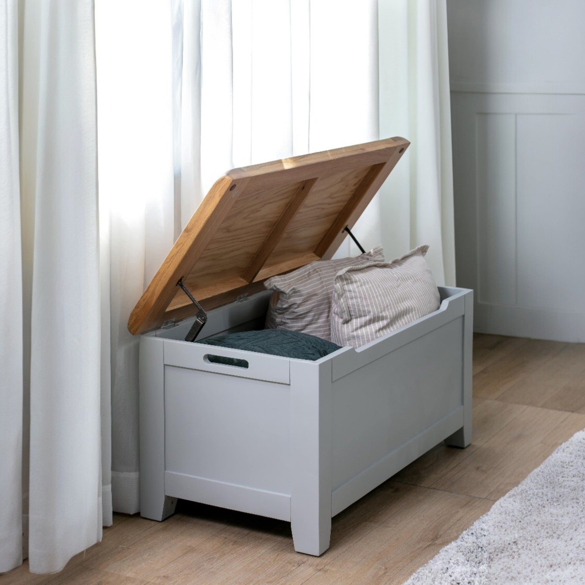 Melbourne French Grey Blanket Box