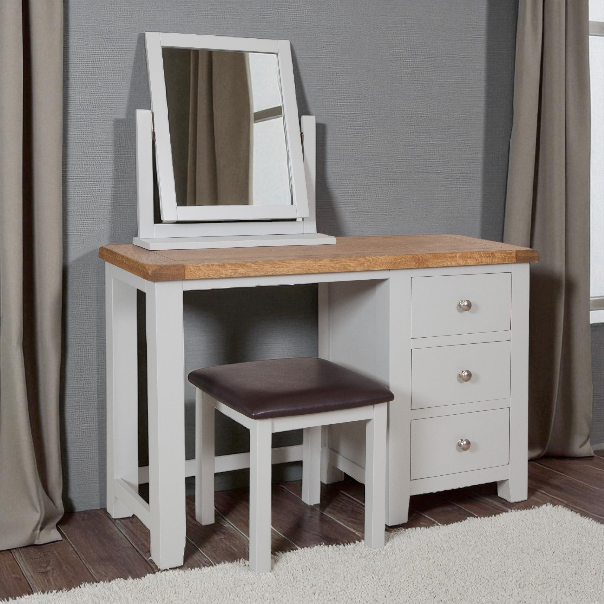 Melbourne French Grey Dressing Stool
