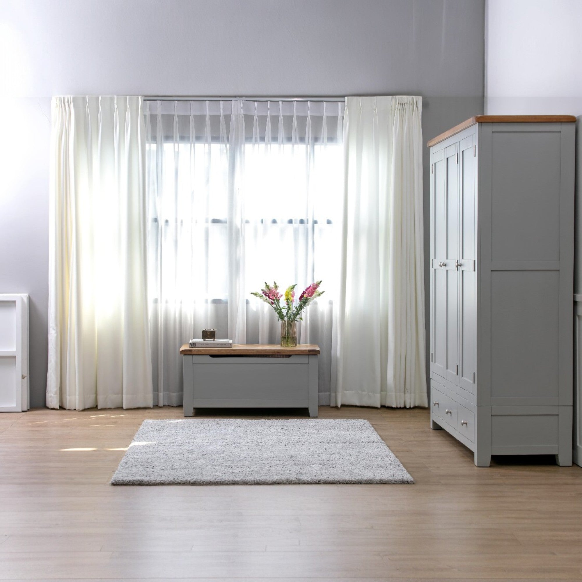 Melbourne French Grey 3 Door Wardrobes