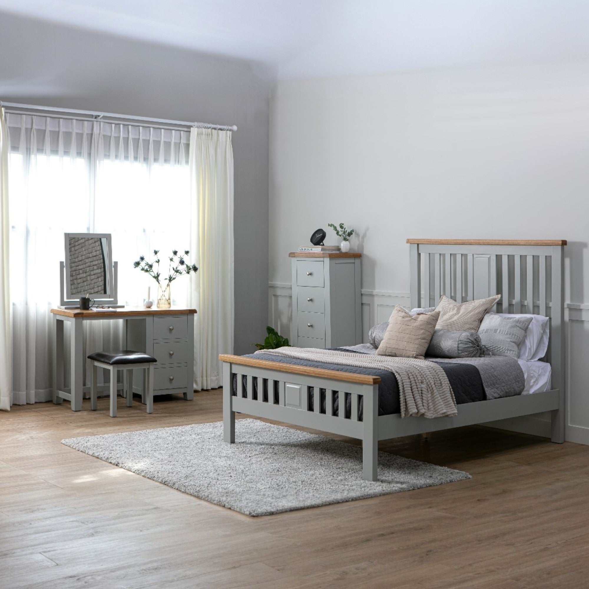 Melbourne French Grey King Size Bed