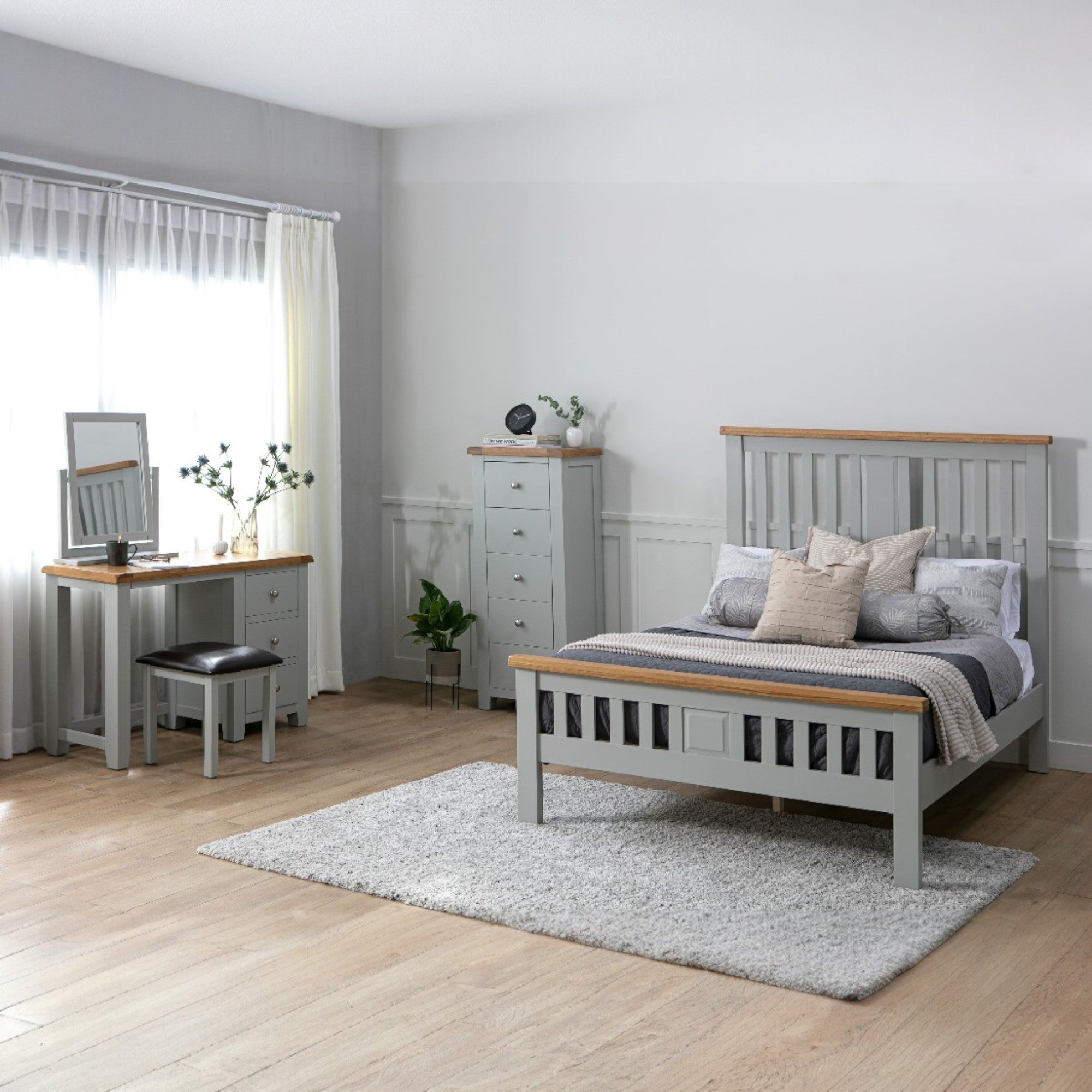 Melbourne French Grey King Size Bed