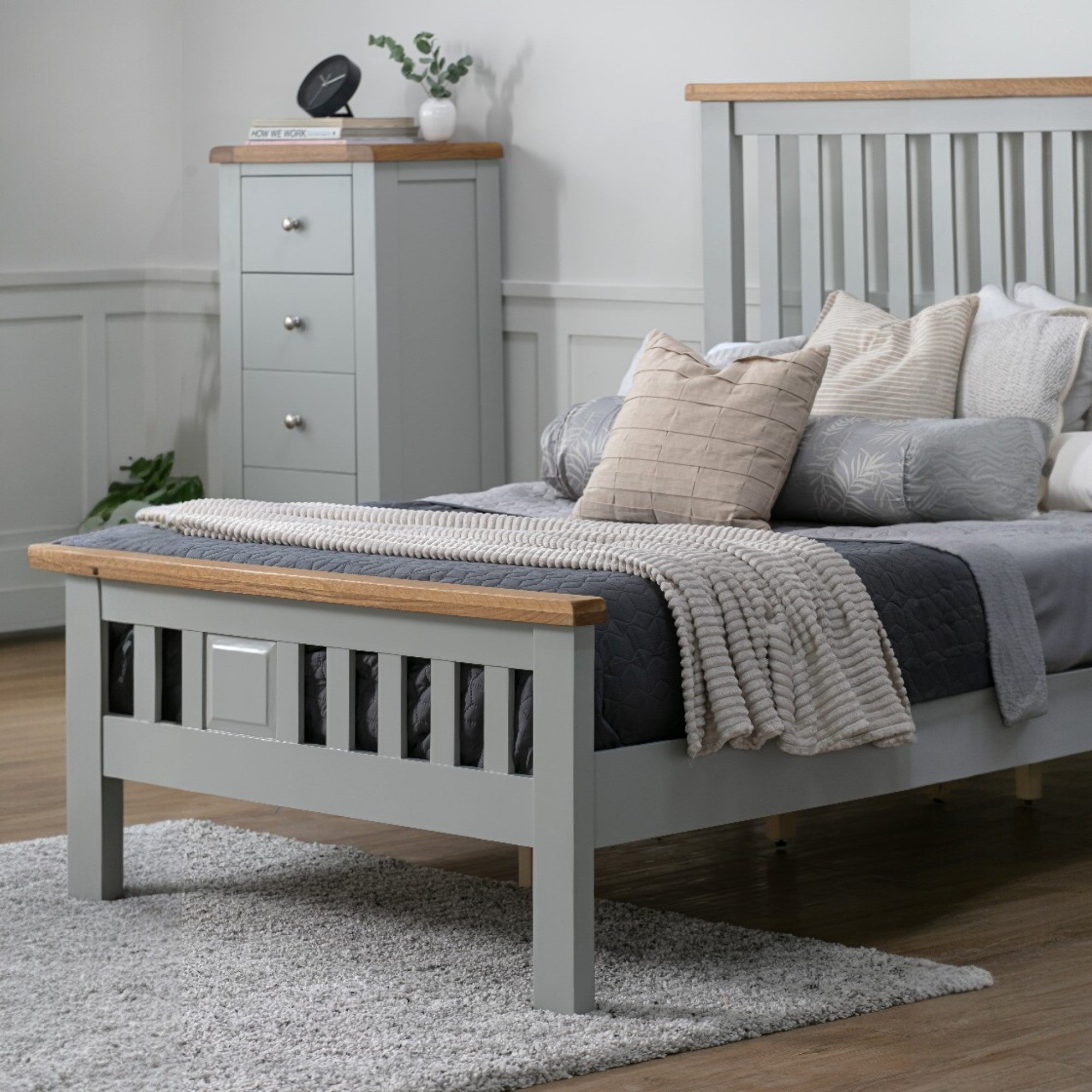Melbourne French Grey King Size Bed