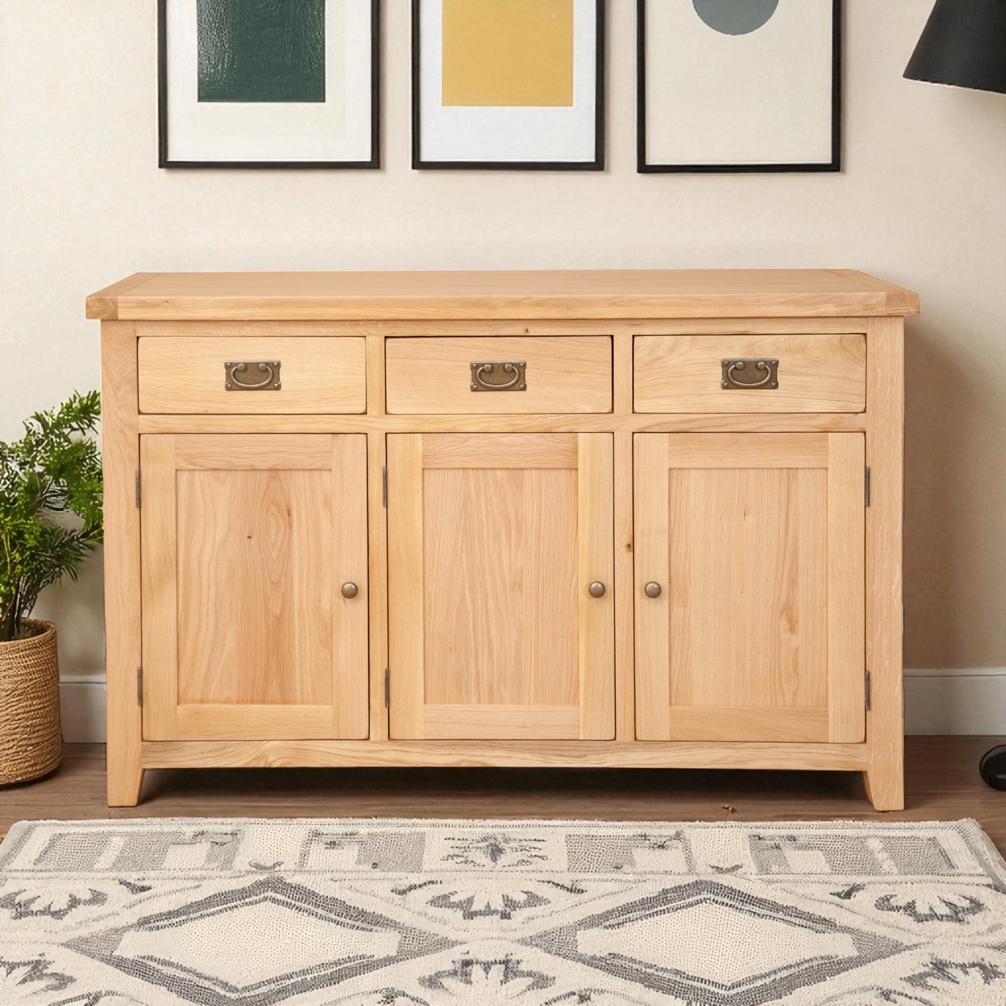 Melbourne Natural 3 Door Sideboard
