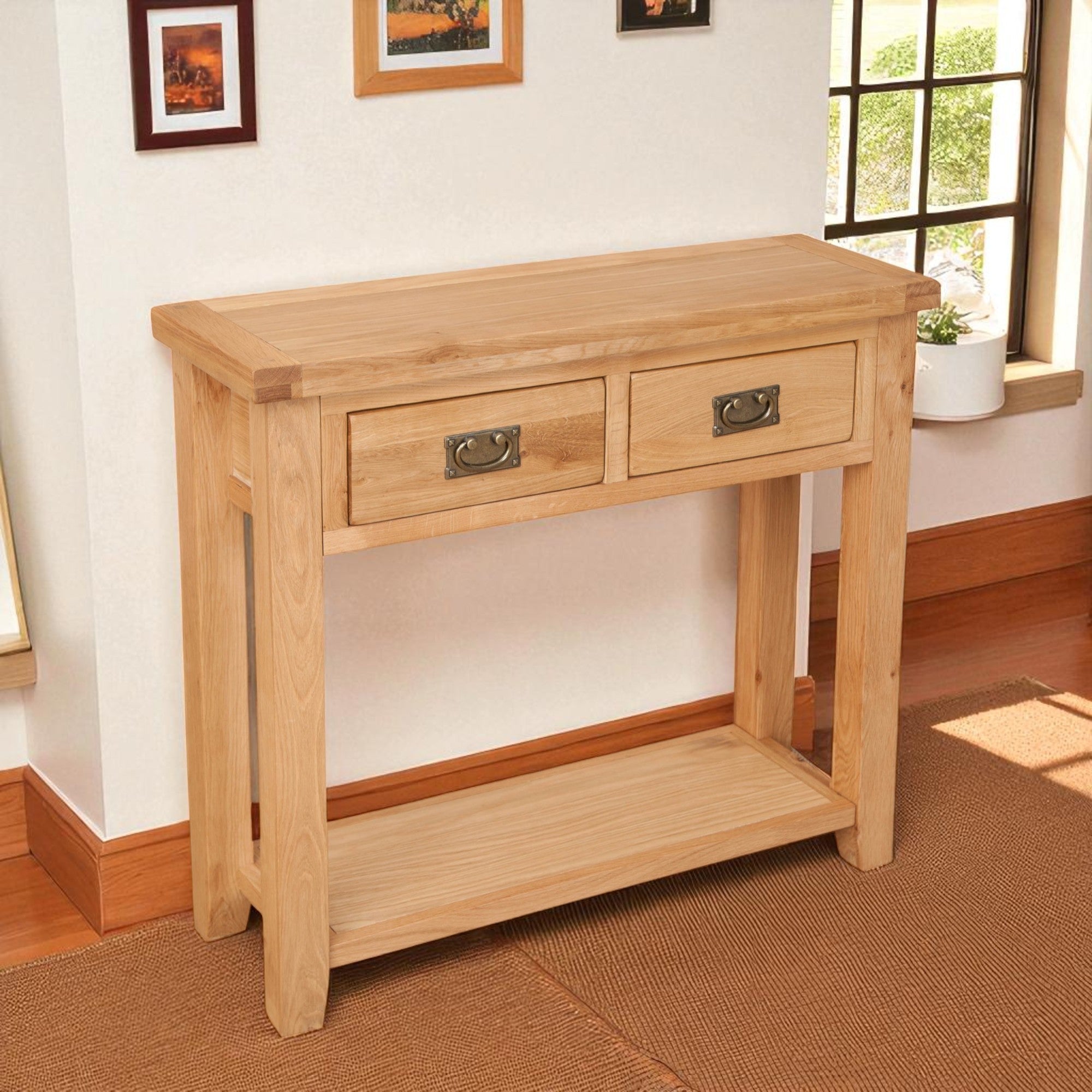 Melbourne Natural 2 Drawer Console Table