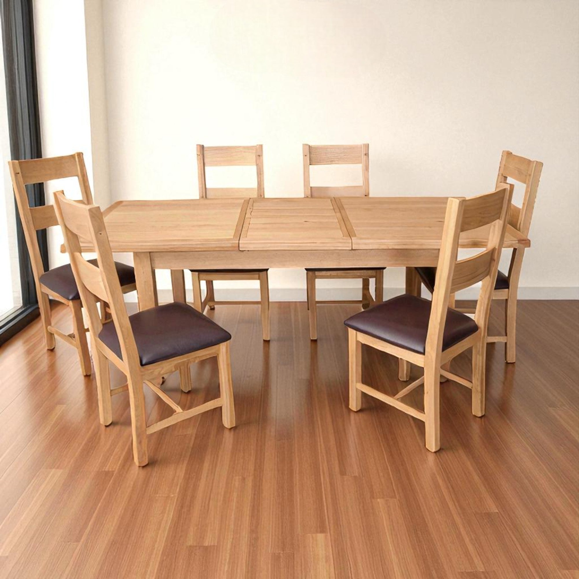 Melbourne Natural 1.6M - 2.1M Extending Dining Table