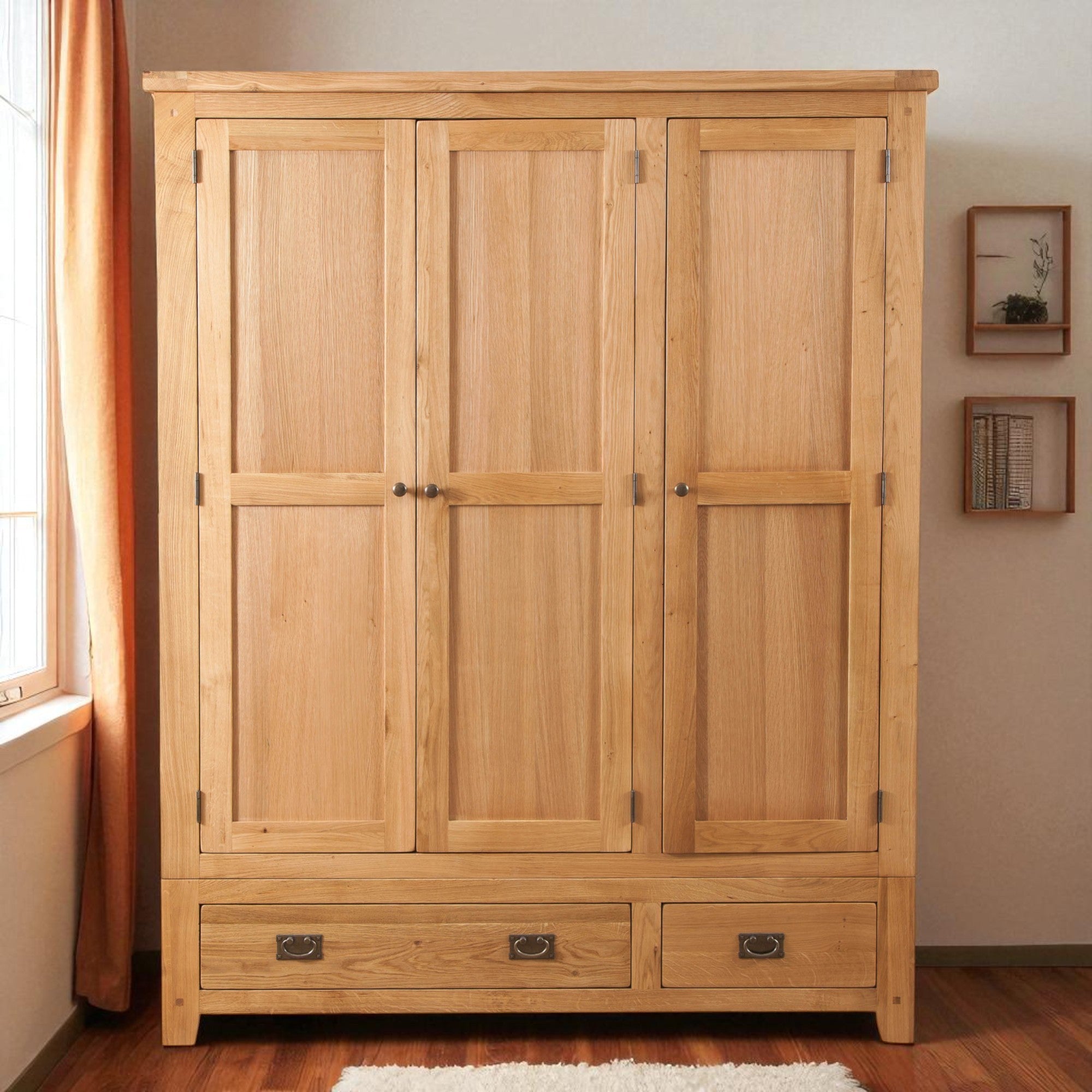 Melbourne Natural 3 Door Wardrobe