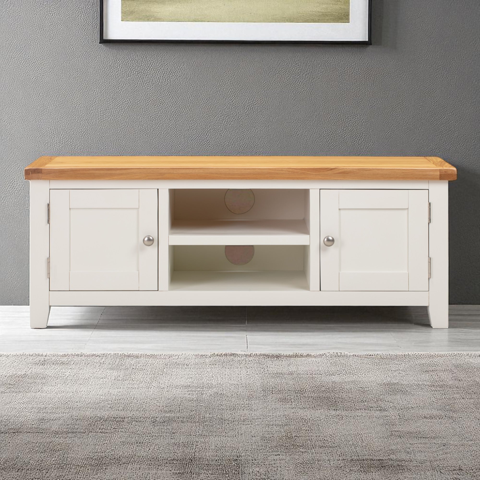 Melbourne White Large TV Unit