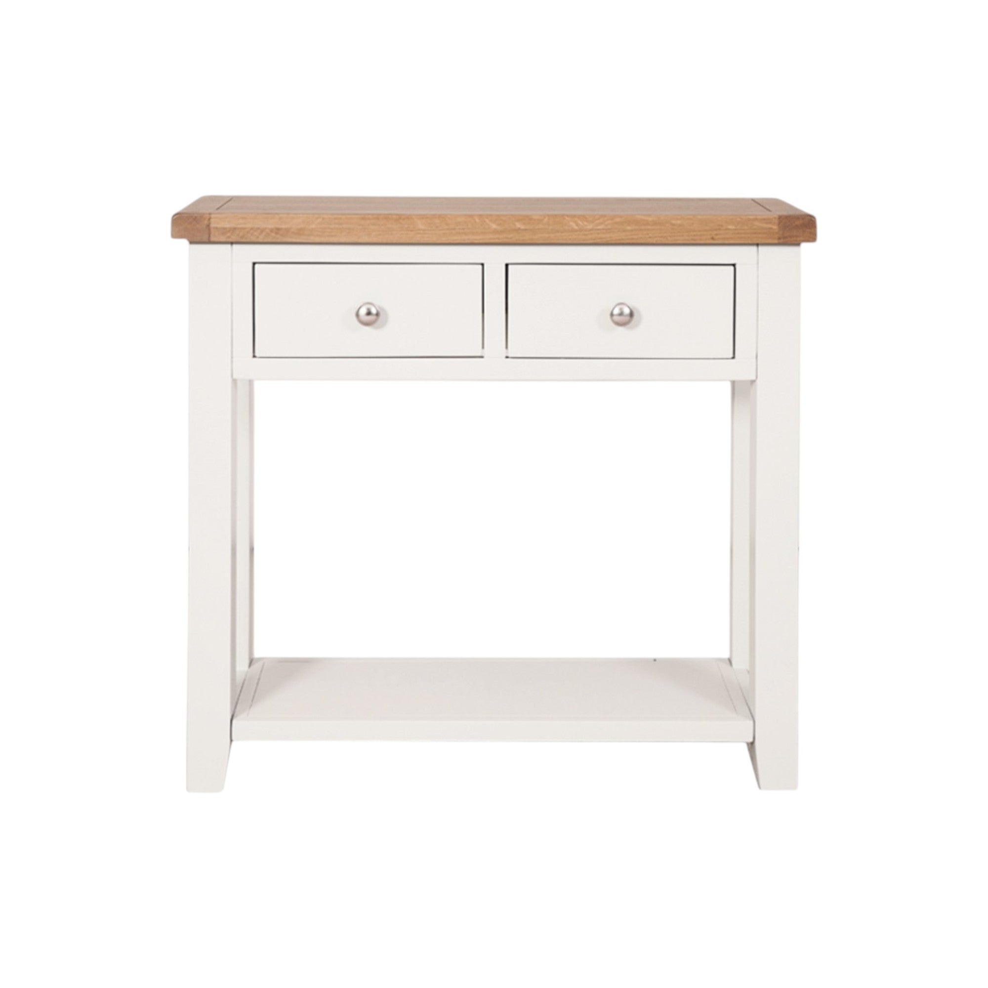 Melbourne White 2 Drawer Console Table