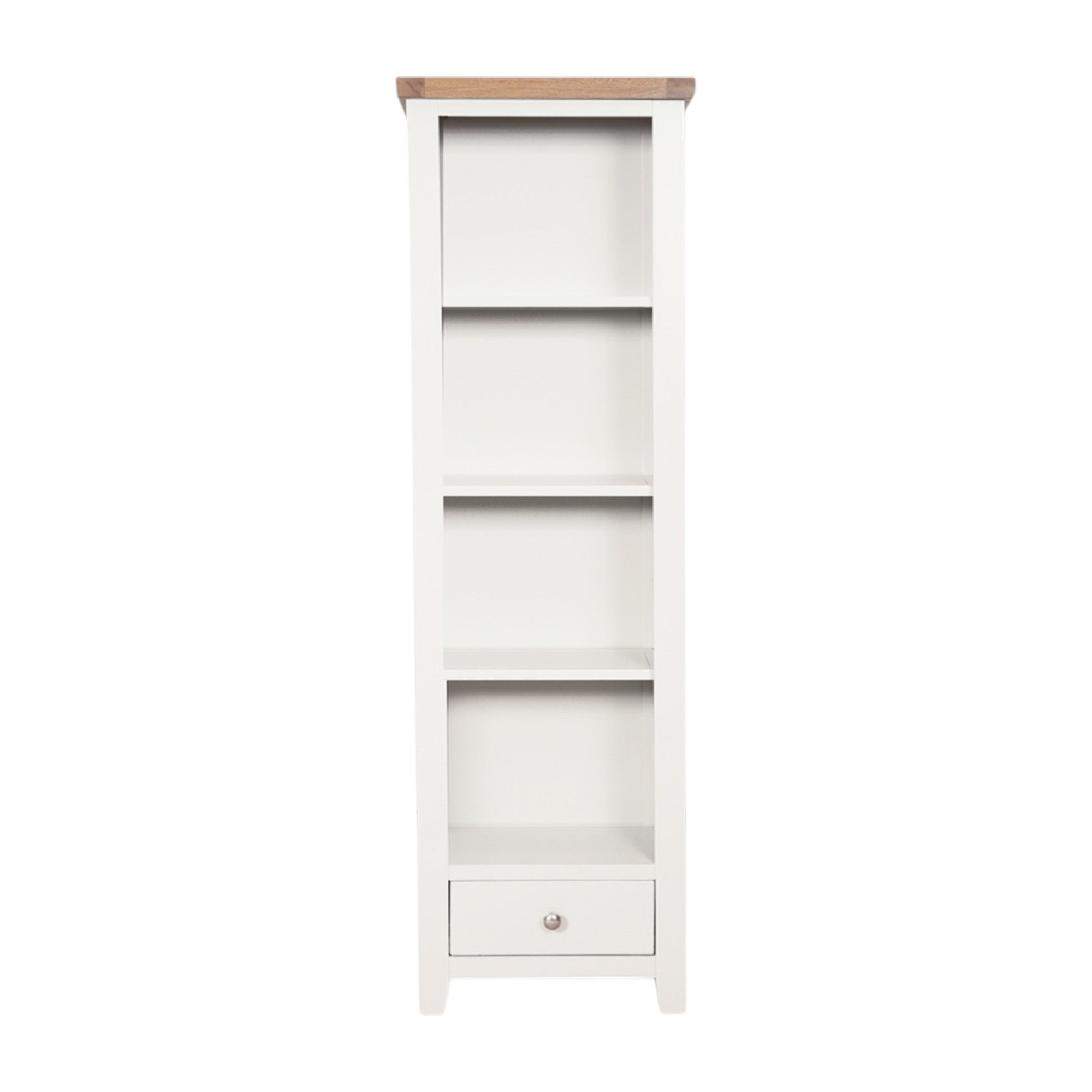 Melbourne White Slim Bookcase