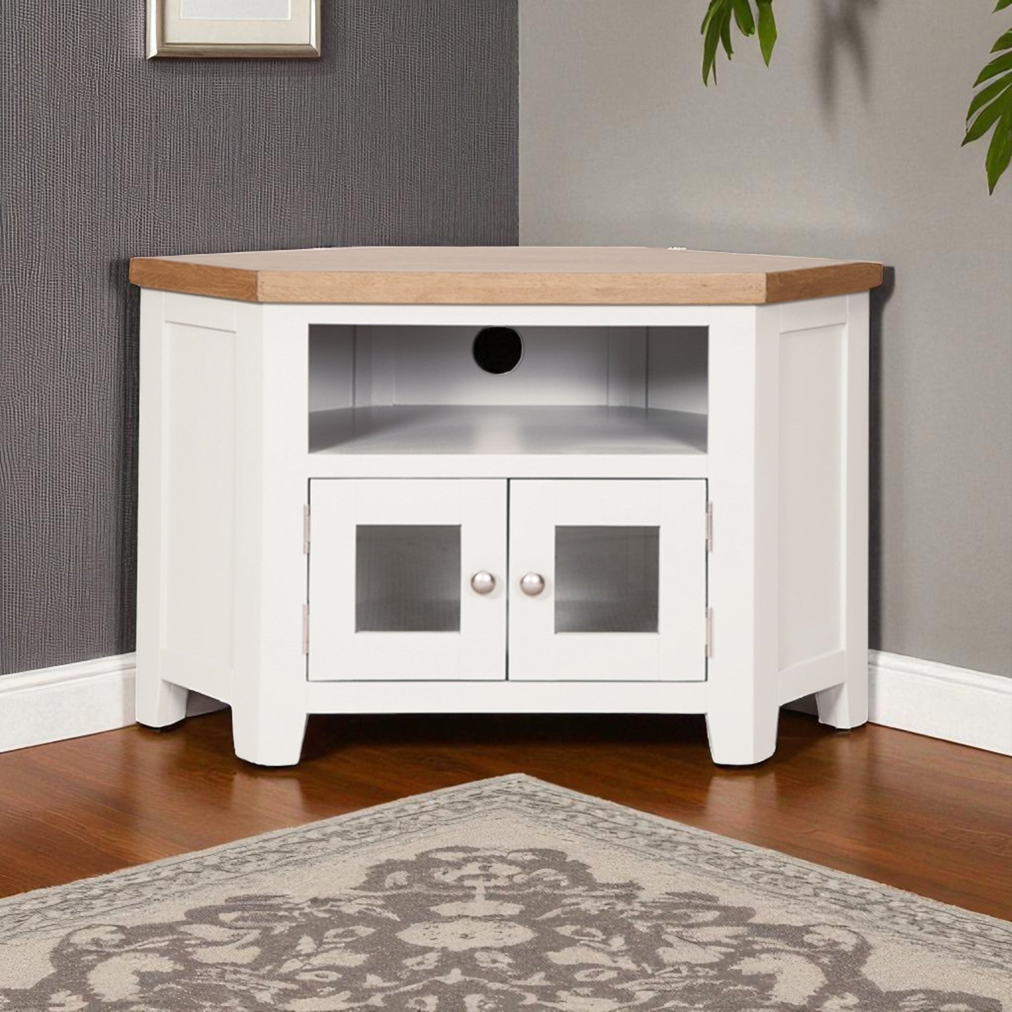 Melbourne White Glazed TV Unit