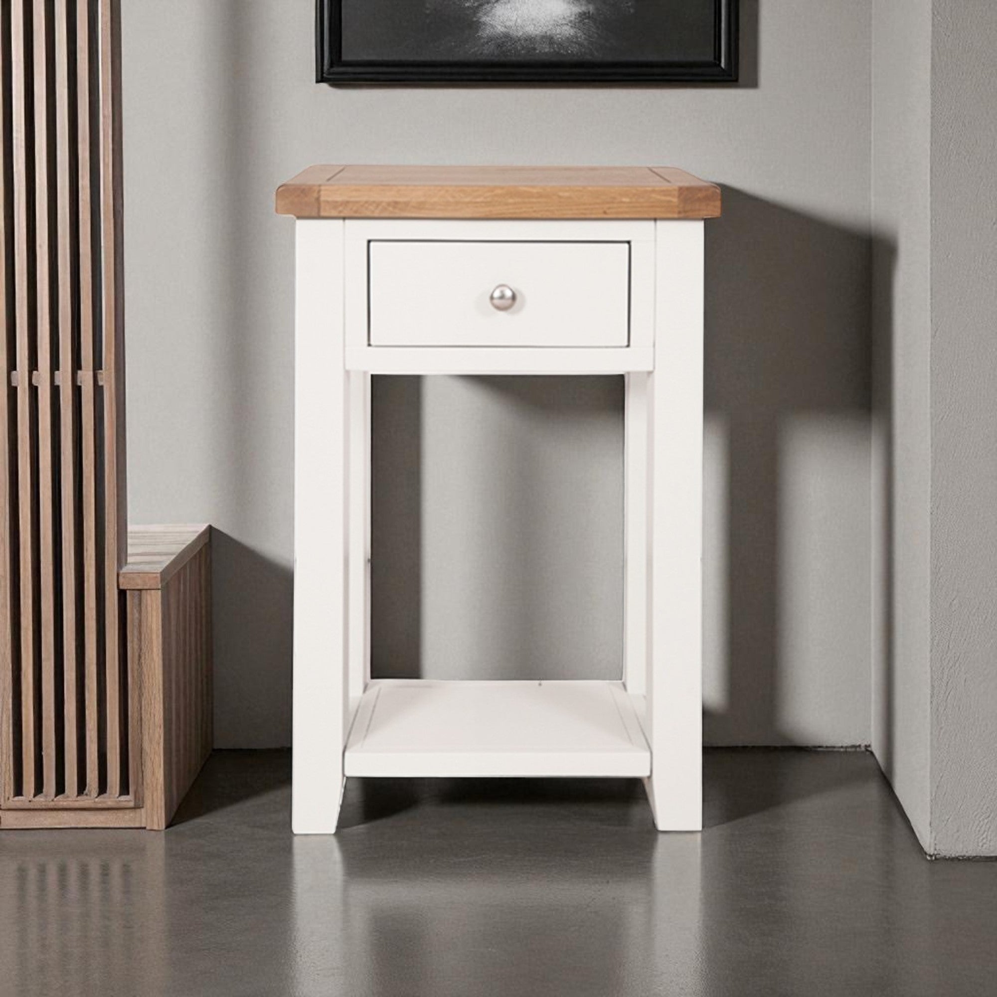 Melbourne White 1 Drawer Console Table