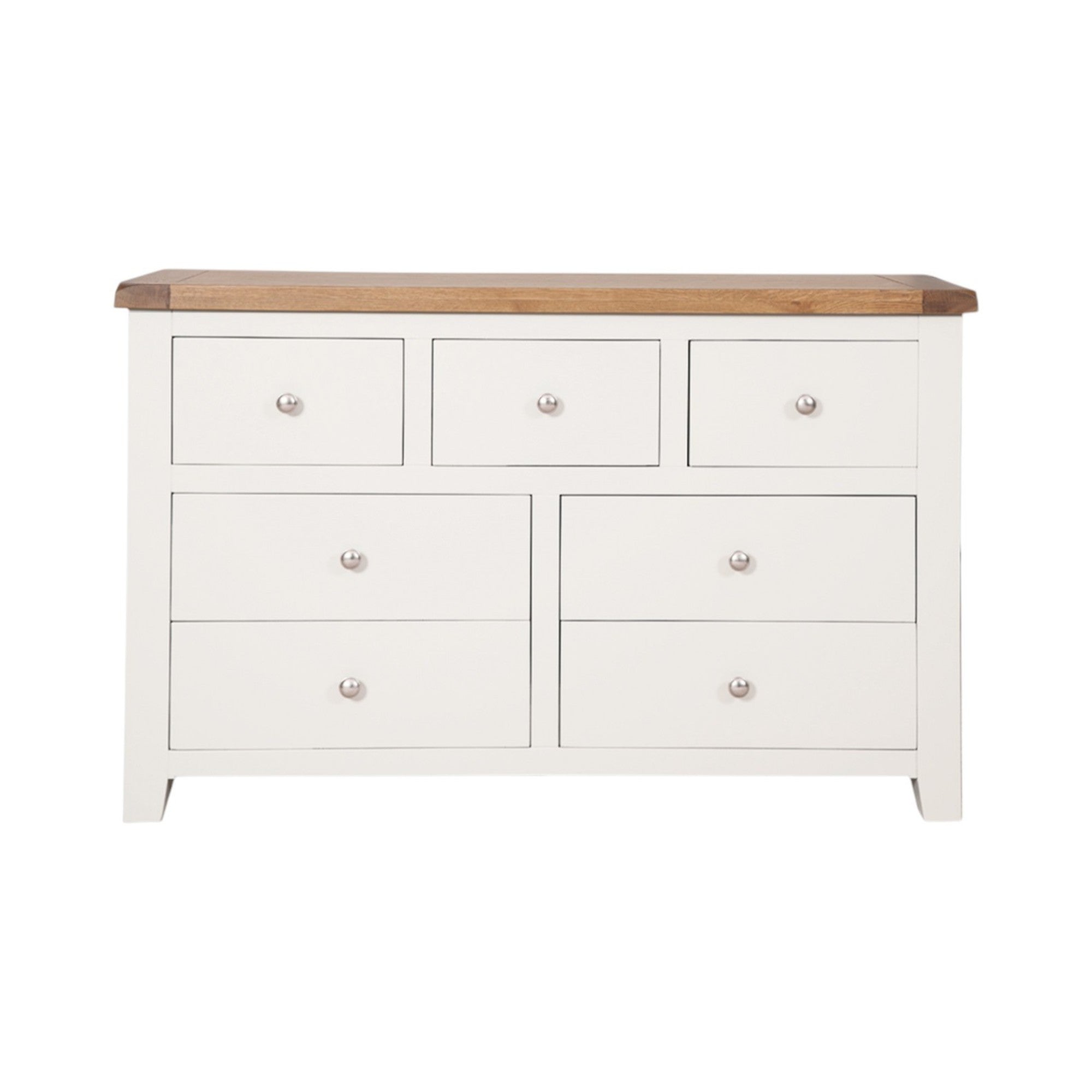Melbourne White 7 Drawer Wide Chest