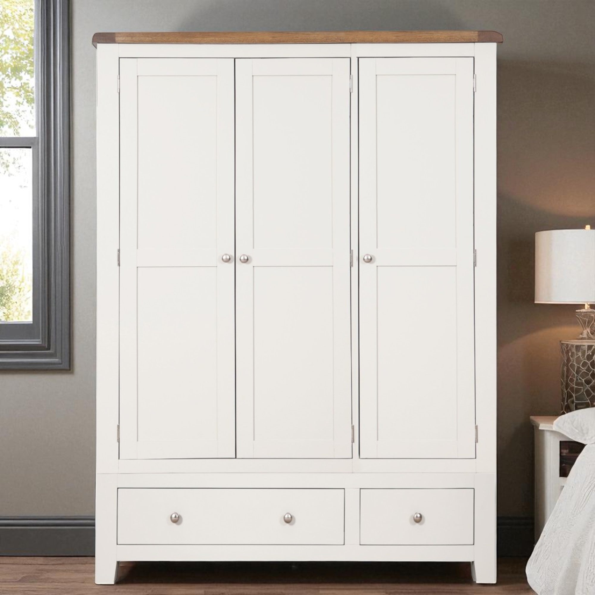 Melbourne White 3 Door Wardrobe