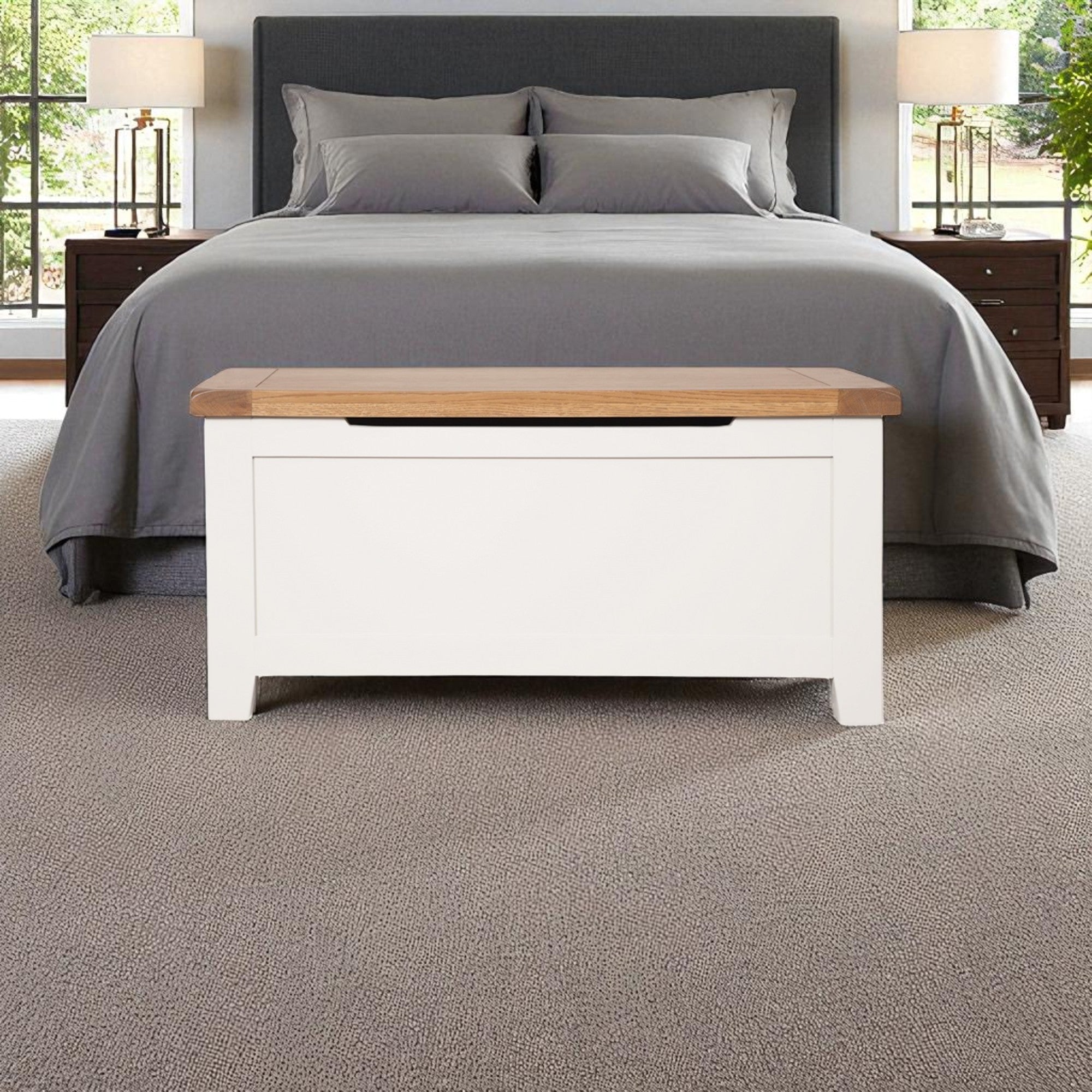 Melbourne White Blanket Box