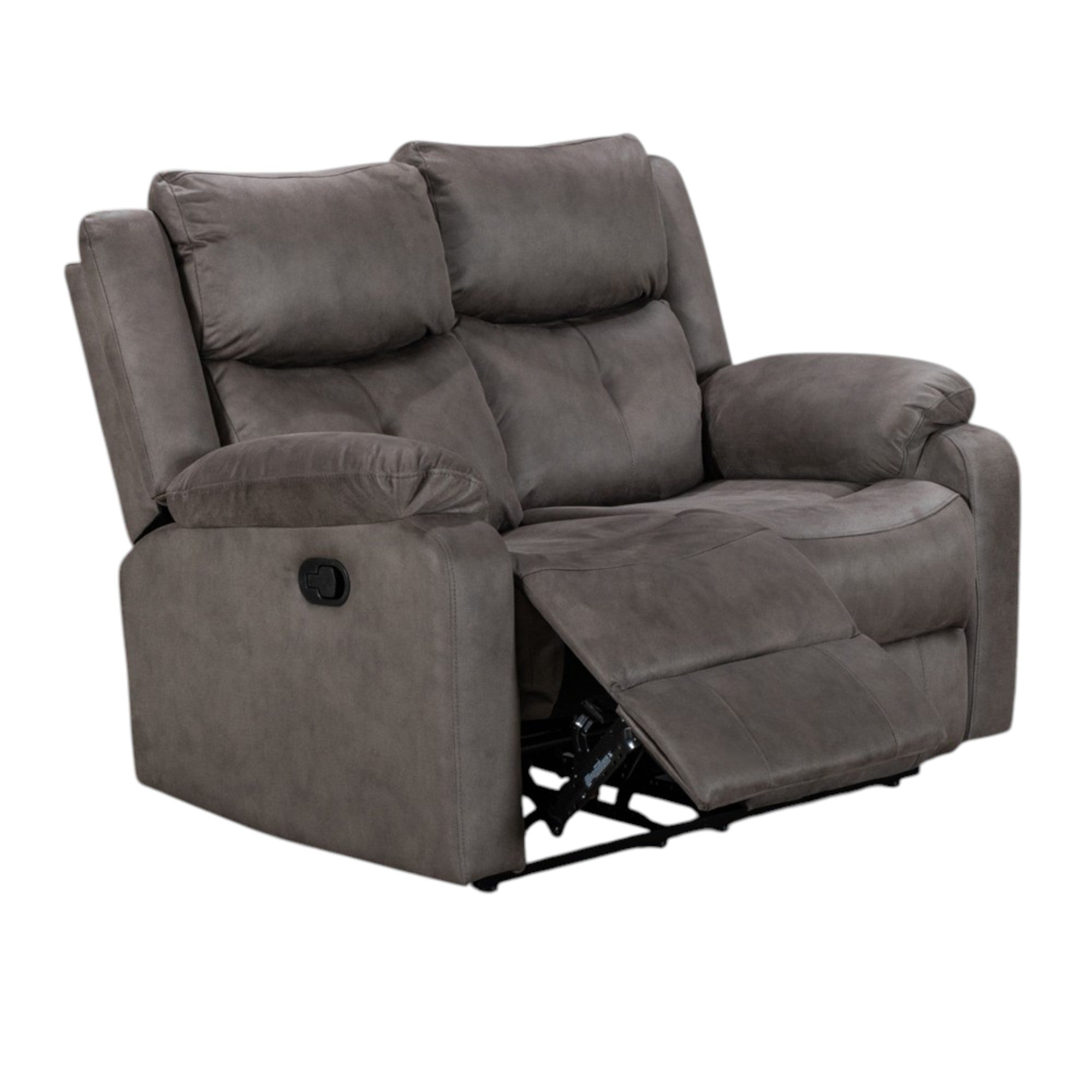 Rome 2 Seater Manual Recliner - Steel
